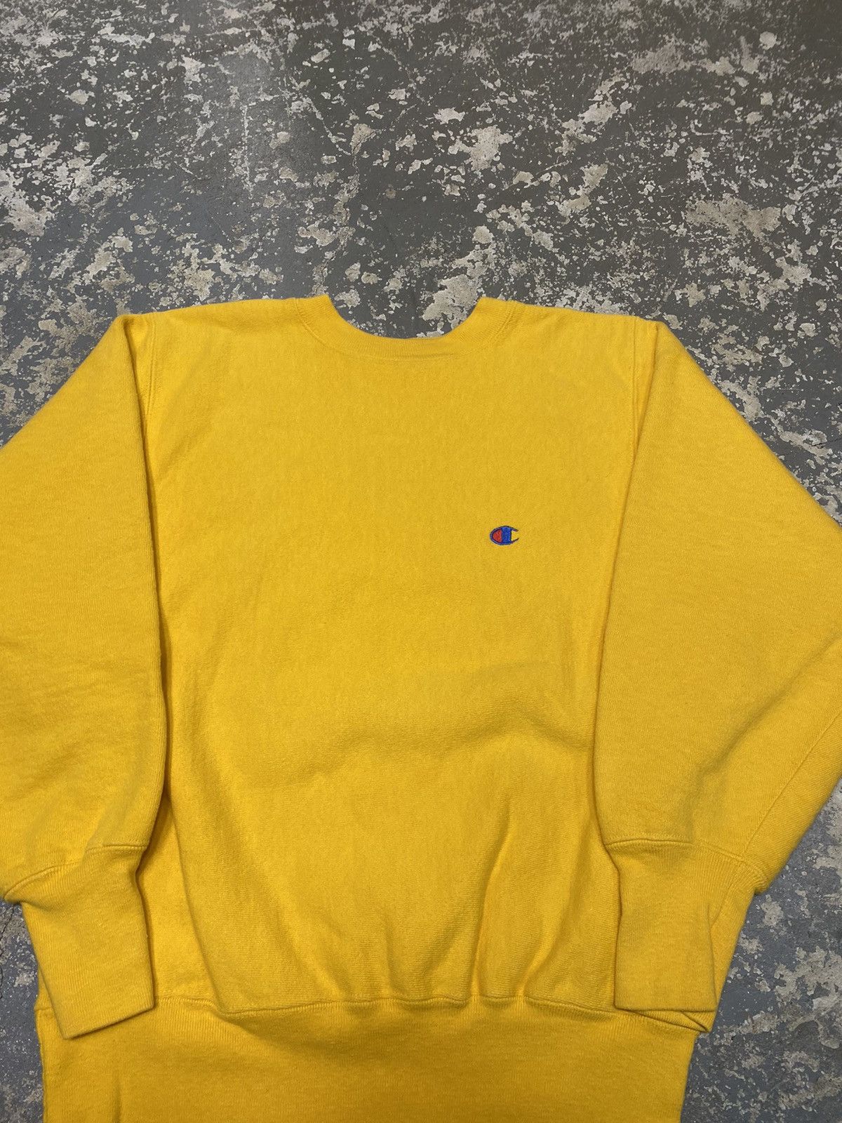 Champion × Vintage Vintage Champion Reverse Weave Yellow 90s Sweatshirt Size US M / EU 48-50 / 2 - 10 Thumbnail