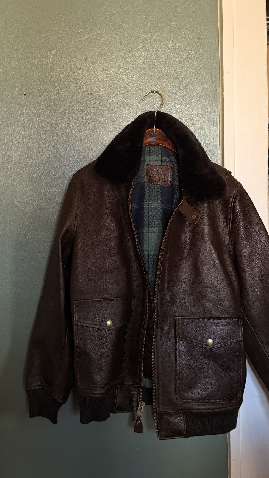 Other Satchel & Page Shearling Leather Jacket Size US M / EU 48-50 / 2 - 1 Thumbnail