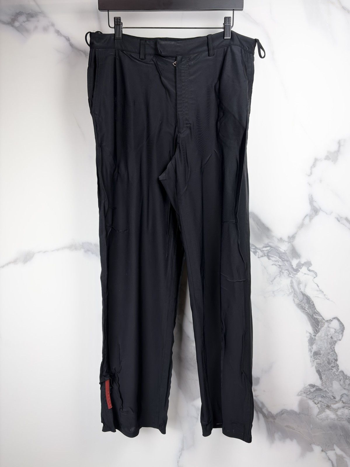 Prada Prada Sport Red Tab Mesh Lined Nylon Stretch Trousers Pants Size US 34 / EU 50 - 1 Thumbnail