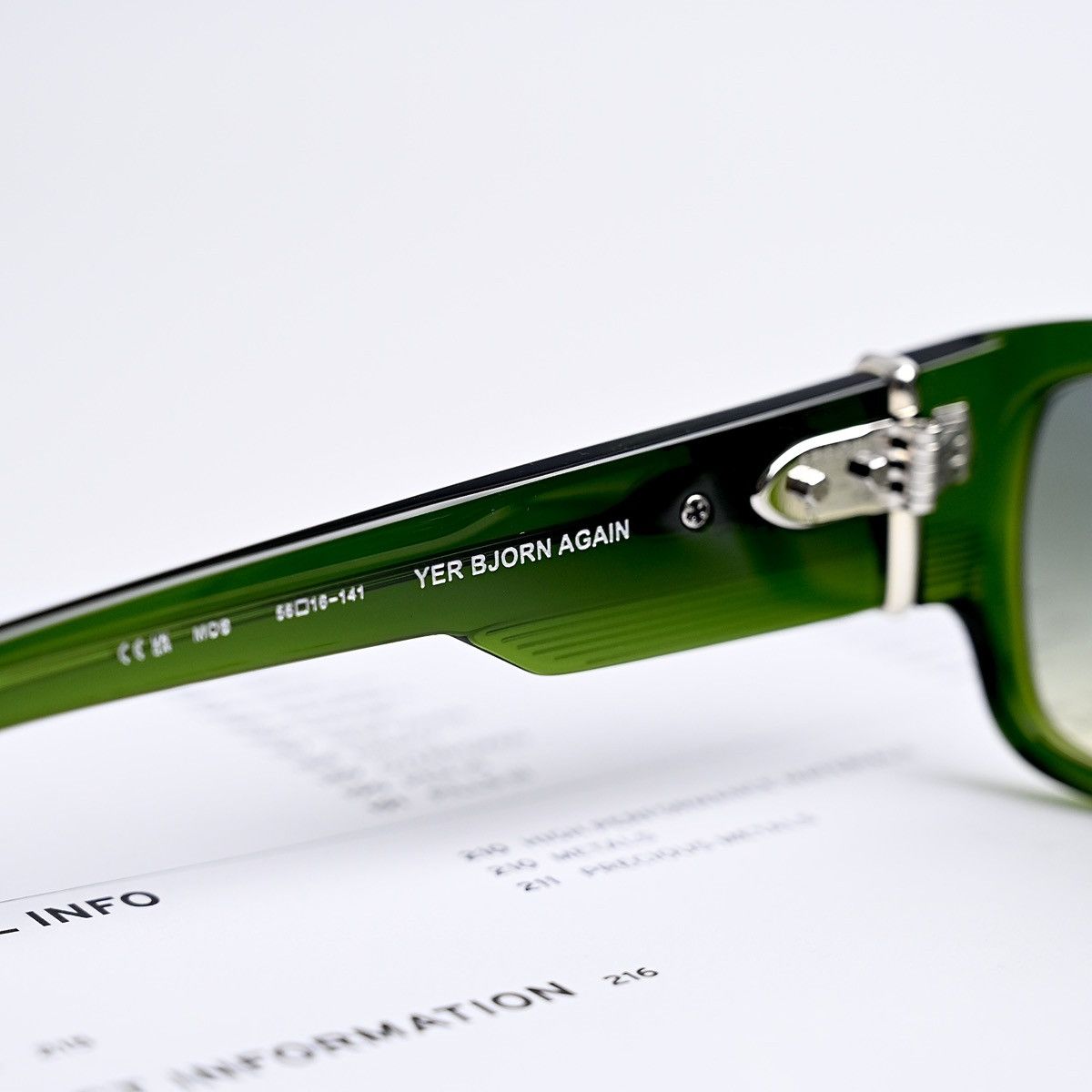 Chrome Hearts CHROME HEARTS YER BJORN AGAIN MOSS SUNGLASSES Size ONE SIZE - 6 Thumbnail