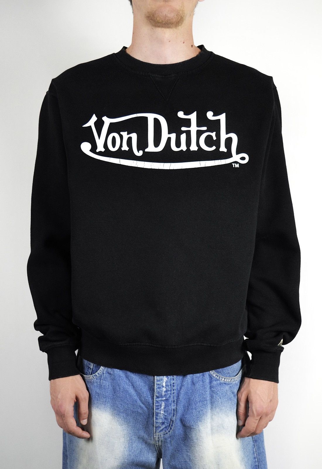 Von Dutch Vintage Von Dutch Big Logo Y2K black Sweatshirt Size US L / EU 52-54 / 3 - 3 Thumbnail