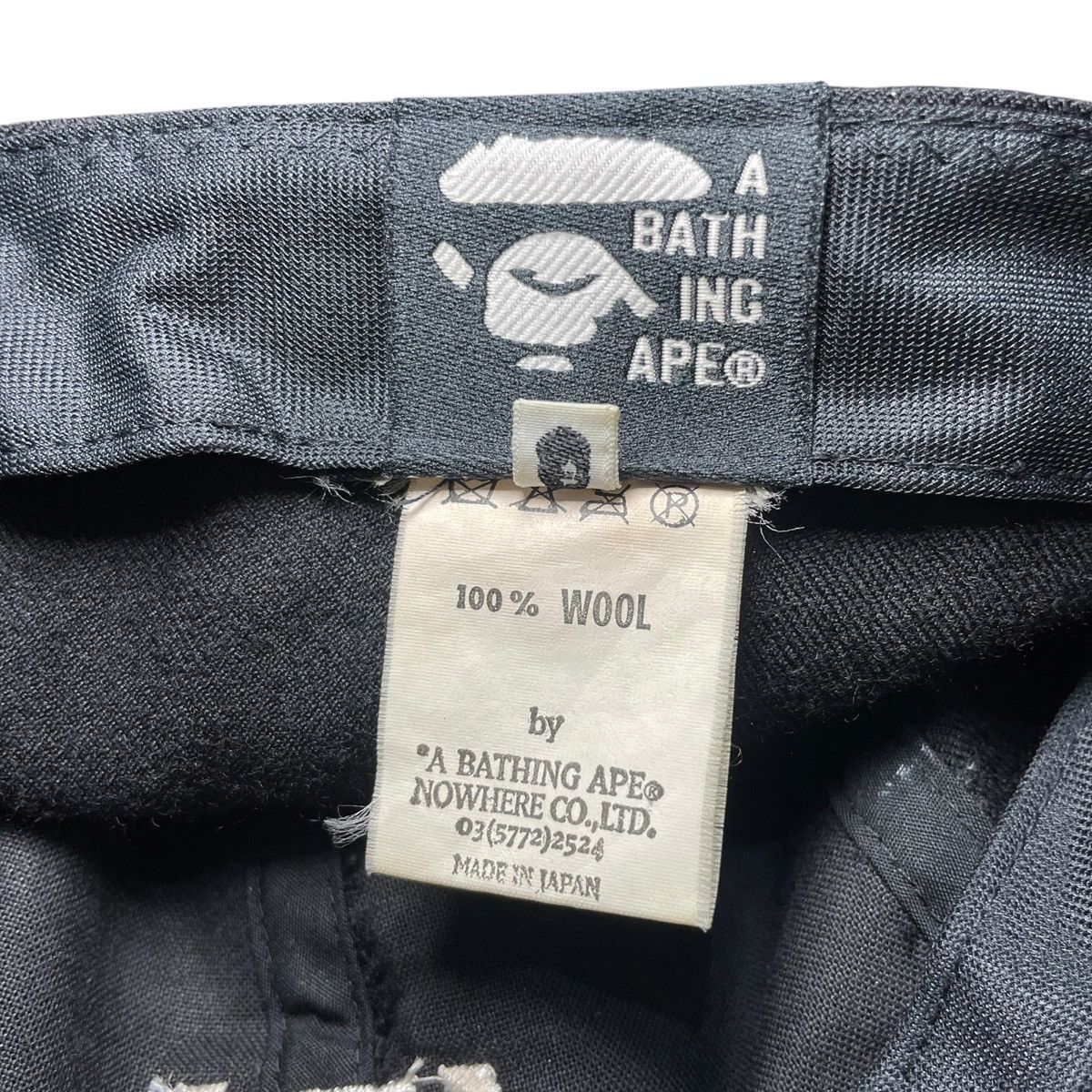 Bape A Bathing Ape B Logo Vintage 90s Wool Closed Cap Size ONE SIZE - 4 Thumbnail