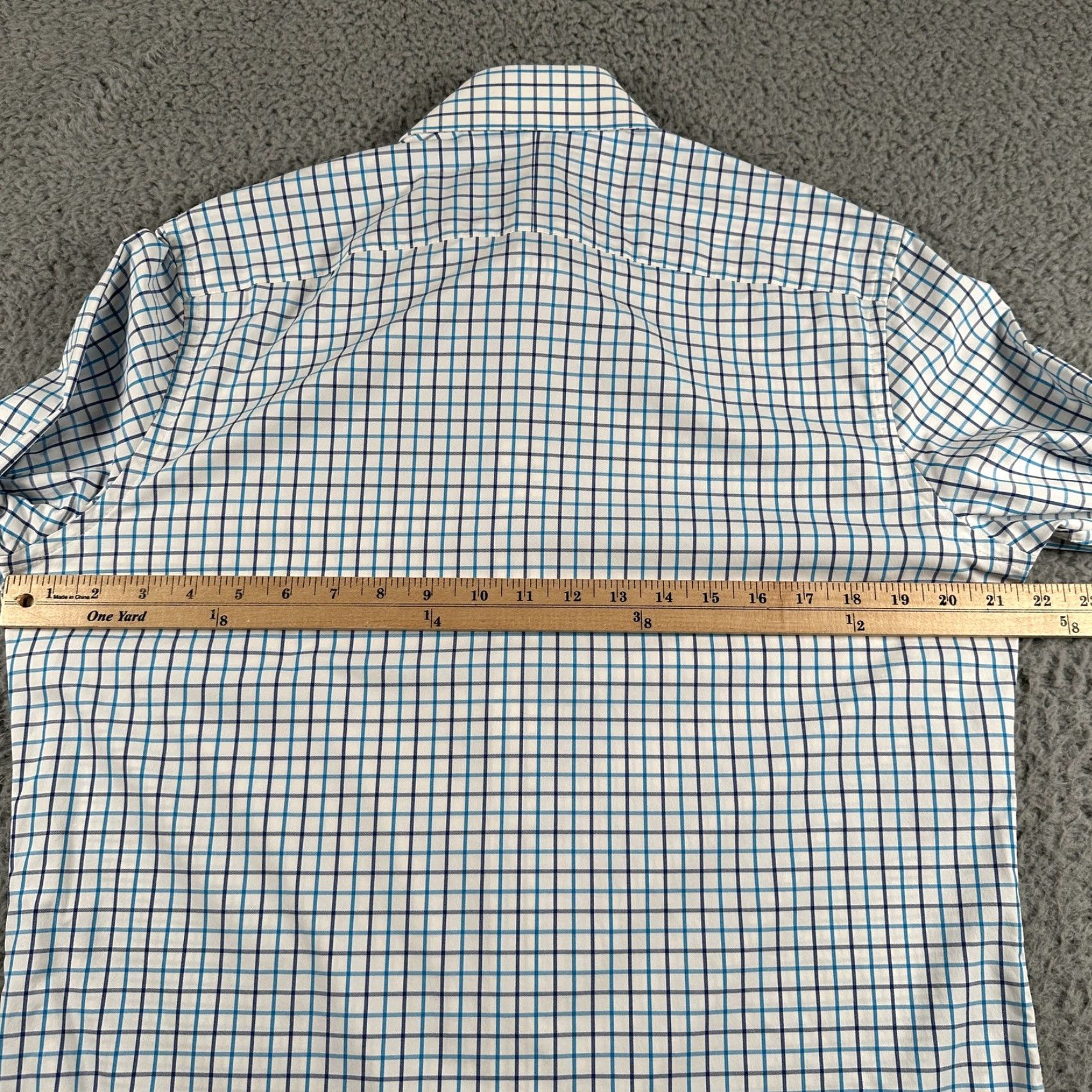 G/FORE G/FORE Men’s Casual Button-Down Shirt White Blue Check Medium Performance Size US M / EU 48-50 / 2 - 7 Thumbnail