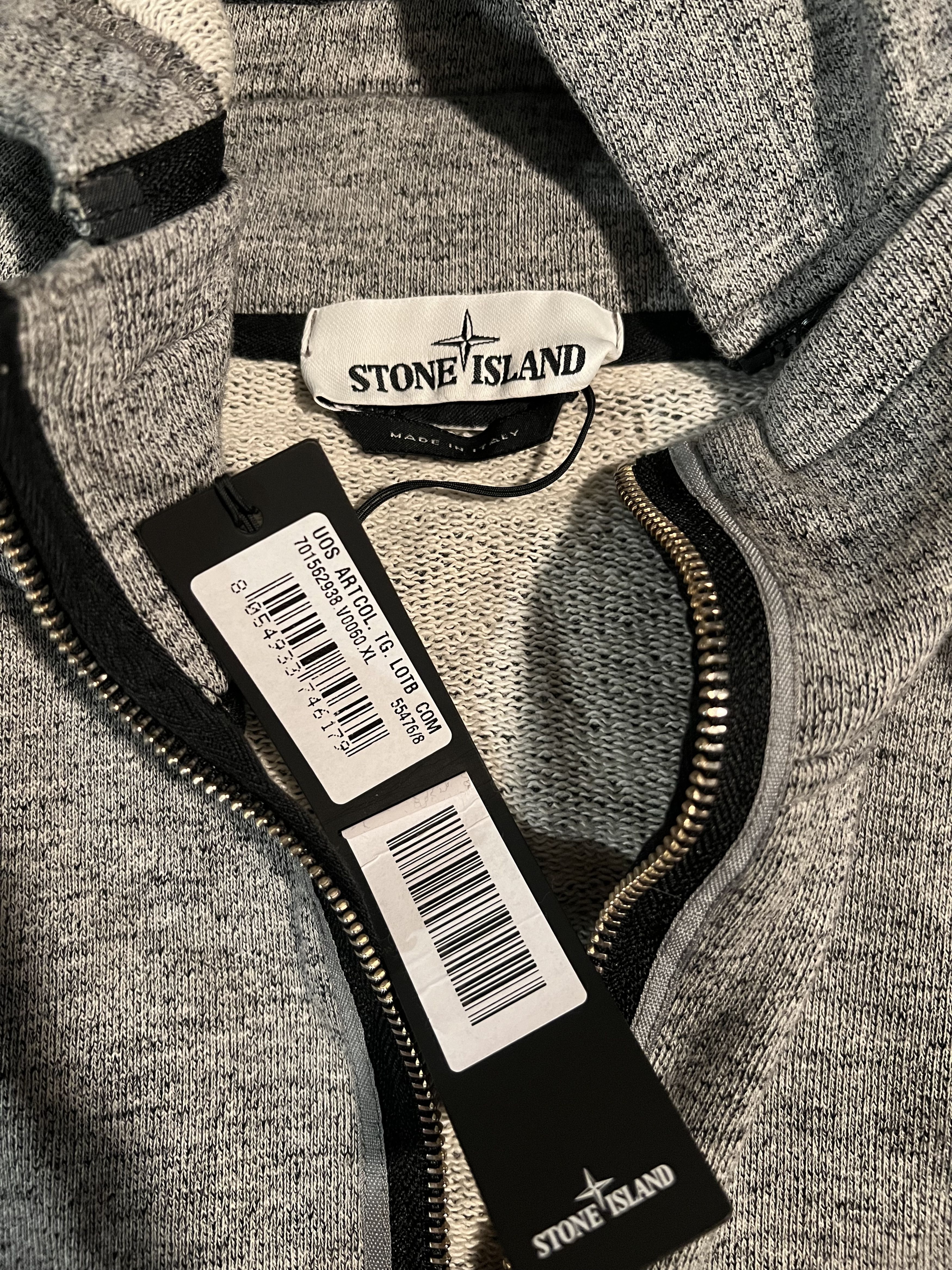 Stone Island Stone Island Men's Marled Zip-Front Hoodie Grey Extra-Large Size US XL / EU 56 / 4 - 3 Thumbnail