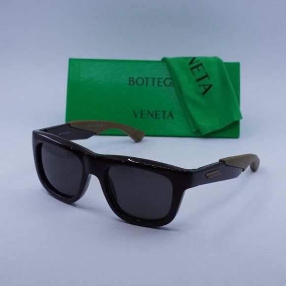 Bottega Veneta Bottega Veneta BV1233S 003 Sunglasses Brown Square Frame Size ONE SIZE - 10 Thumbnail