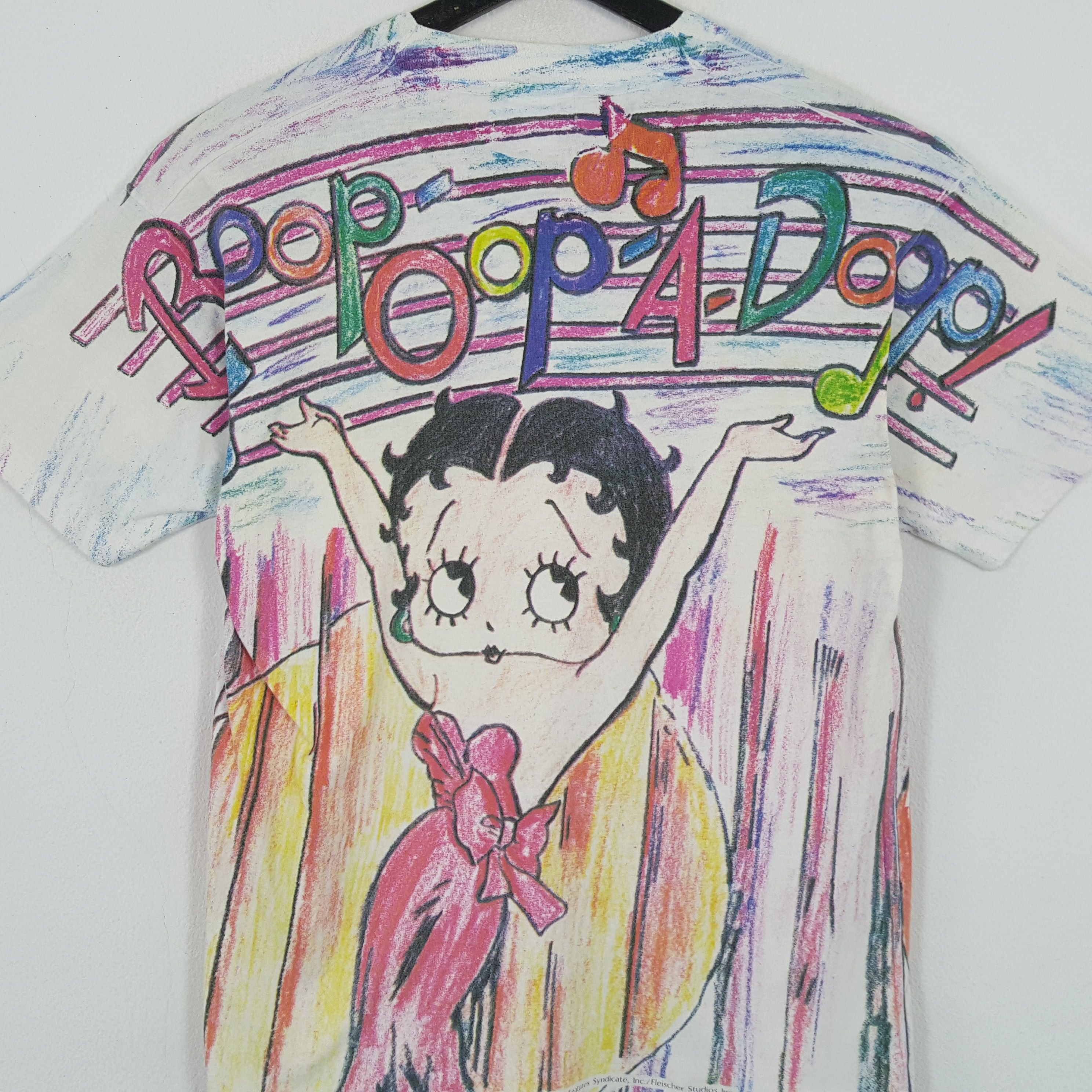 Anime × Cartoon Network × Vintage BETTY BOOP Fullprint Design Cartoon Vintage Tshirt Size US L / EU 52-54 / 3 - 4 Thumbnail