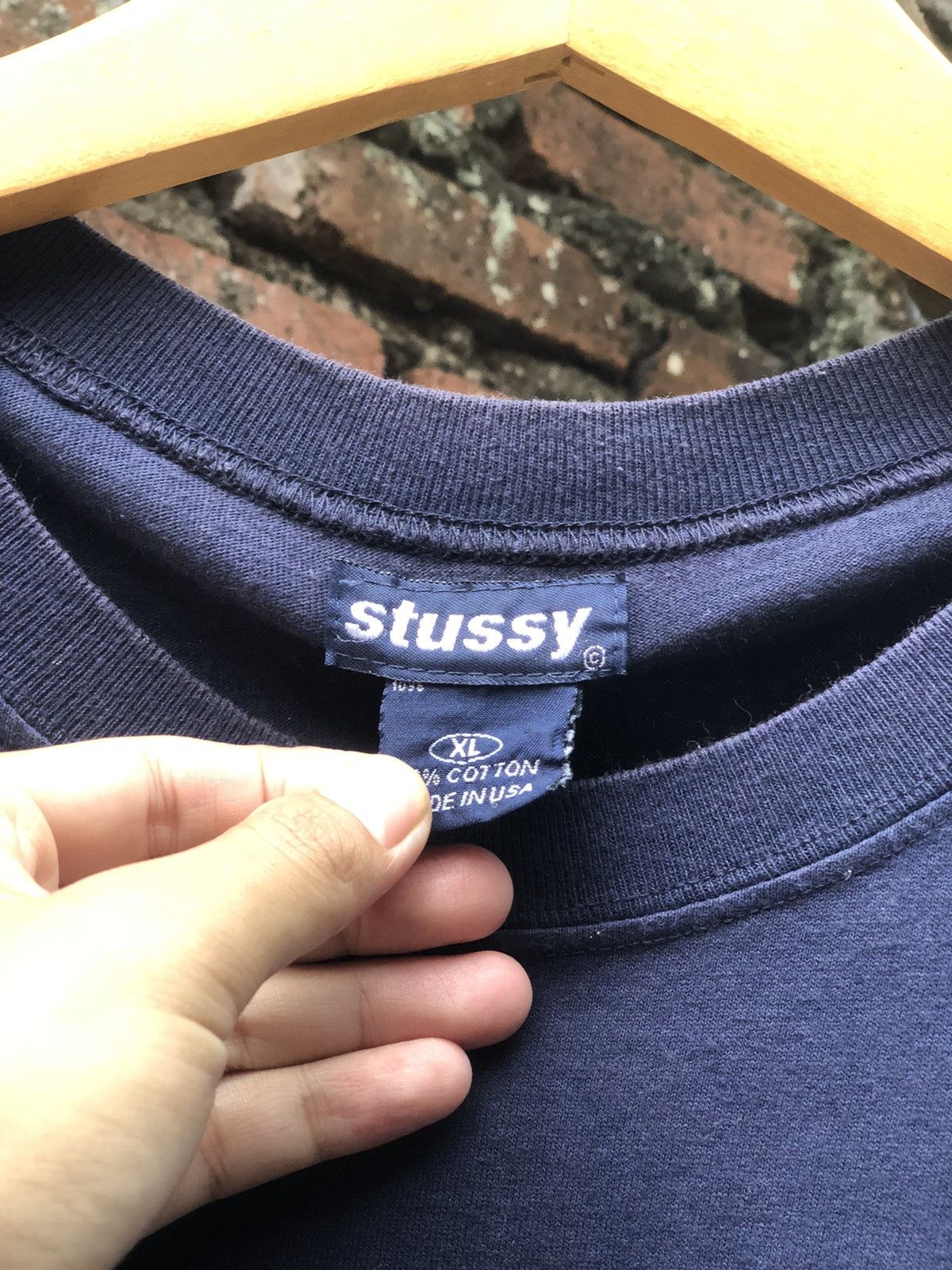 Stussy × Vintage Tshirt stussy pocket logo 90s Size US XL / EU 56 / 4 - 3 Thumbnail