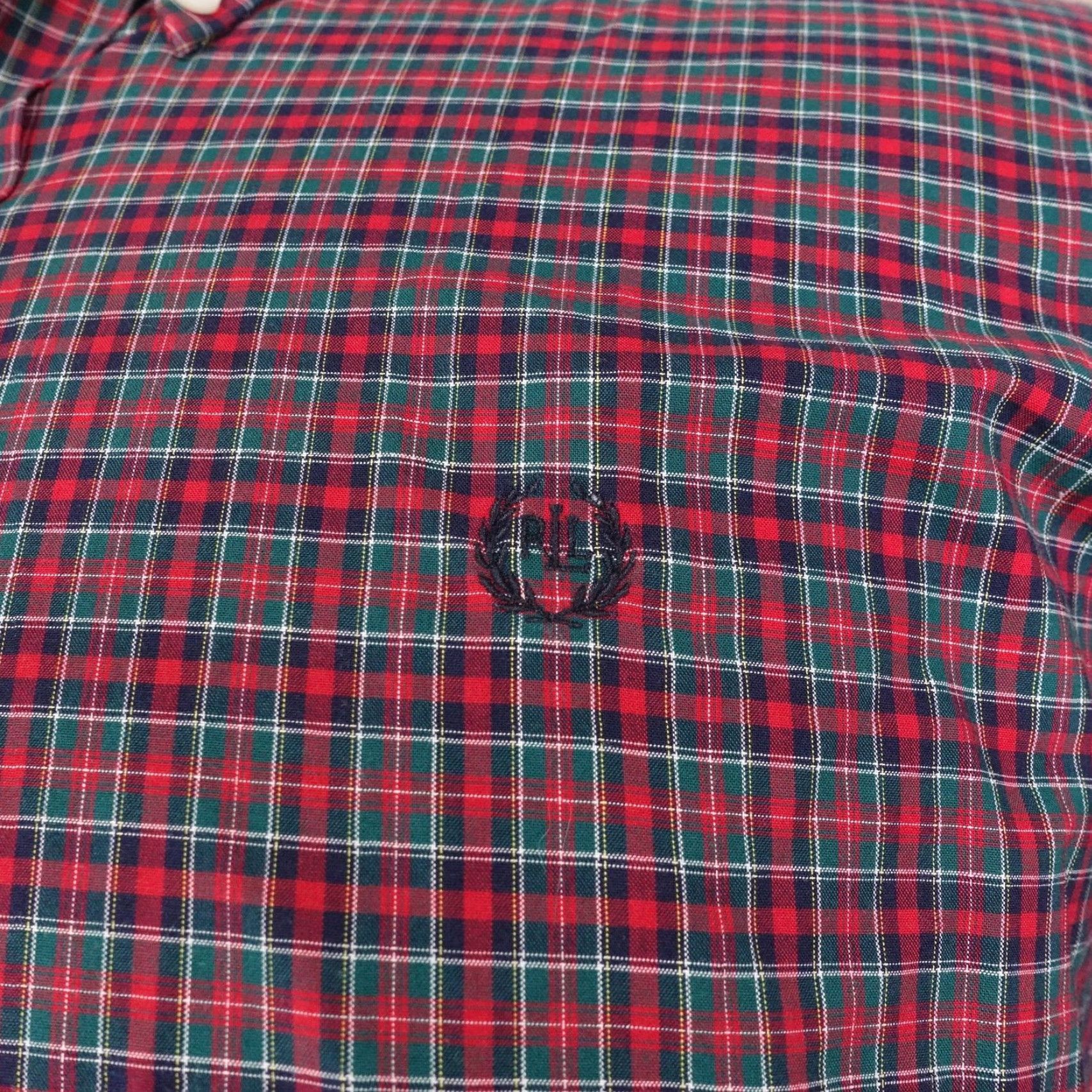 Ralph Lauren LAUREN Ralph Lauren Button-Up Shirt Mens XL Red Plaid Classic Fit Non-Iron Long Sleeve Embroidered Size 46R - 3 Thumbnail