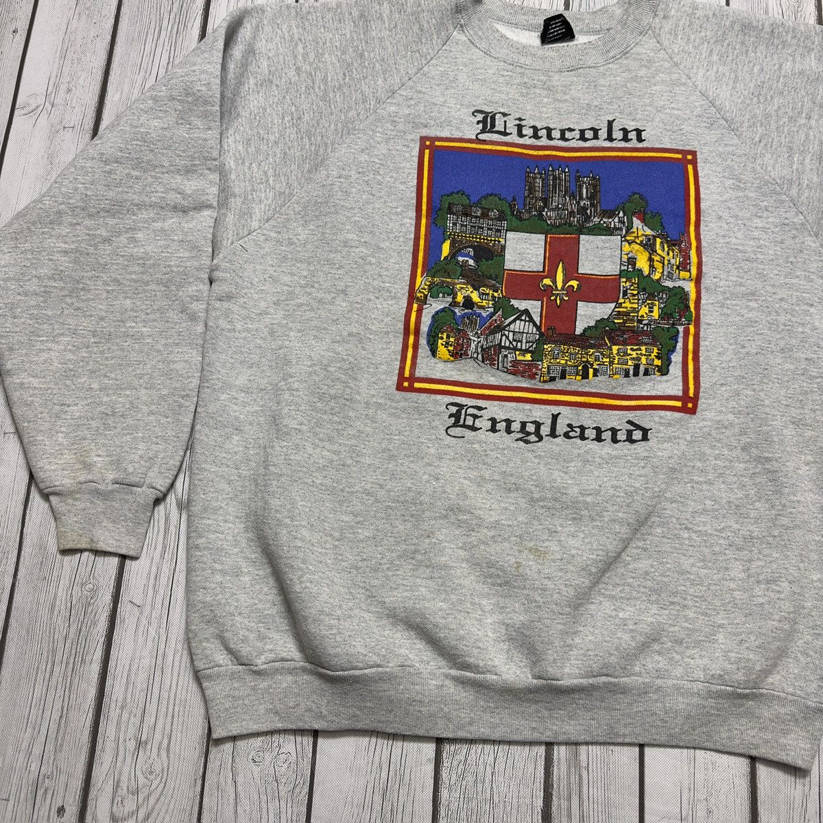 Vintage Vintage Lincoln England sweatshirt Size US XL / EU 56 / 4 - 4 Thumbnail