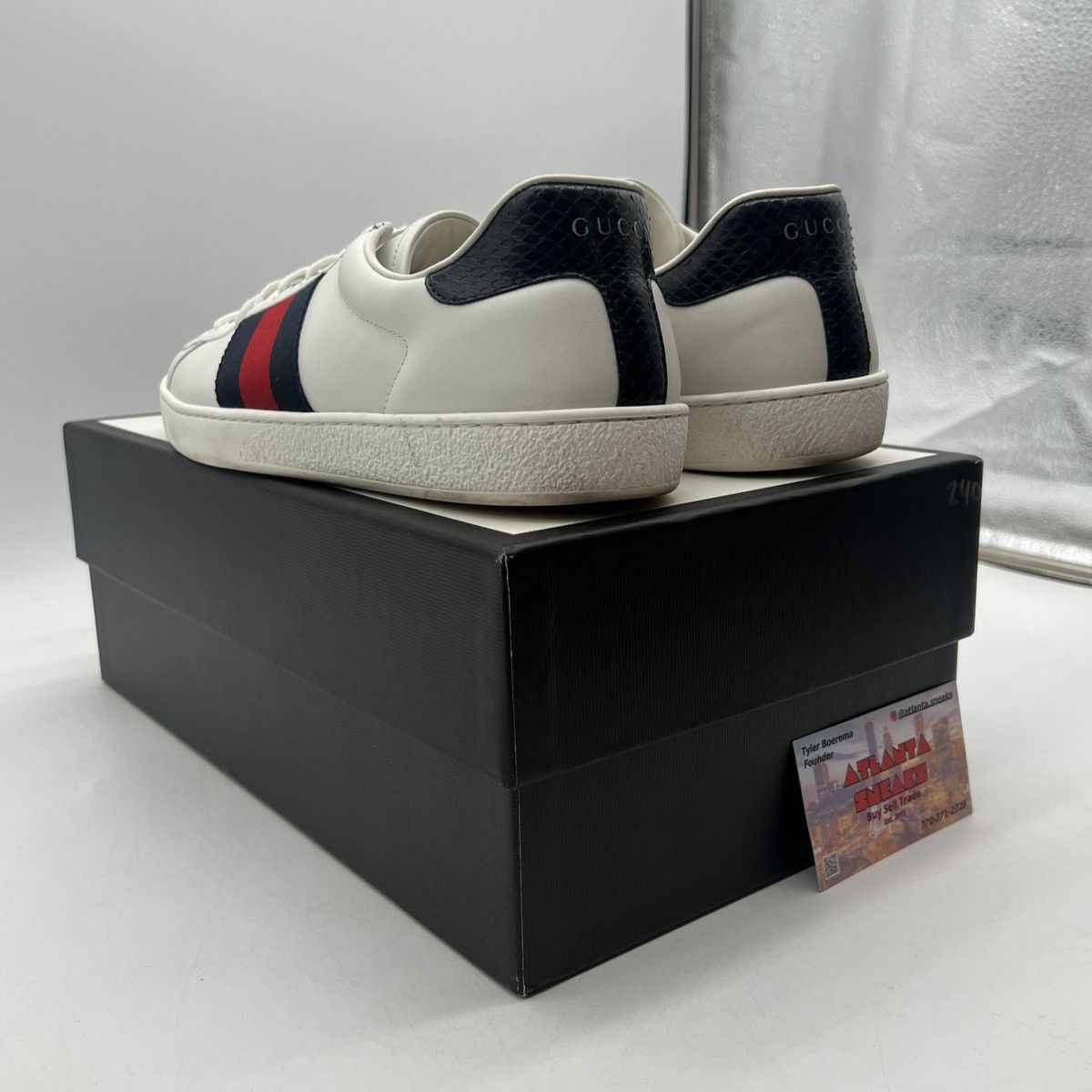 Gucci Gucci Wmns ace white blue red Size US 8.5 / EU 41-42 - 4 Thumbnail