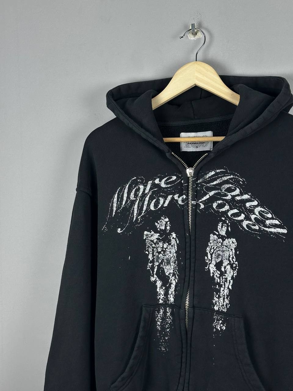 Japanese Brand Crazy More Money More Love Baggy Y2K Zip Hoodie Size US S / EU 44-46 / 1 - 3 Thumbnail