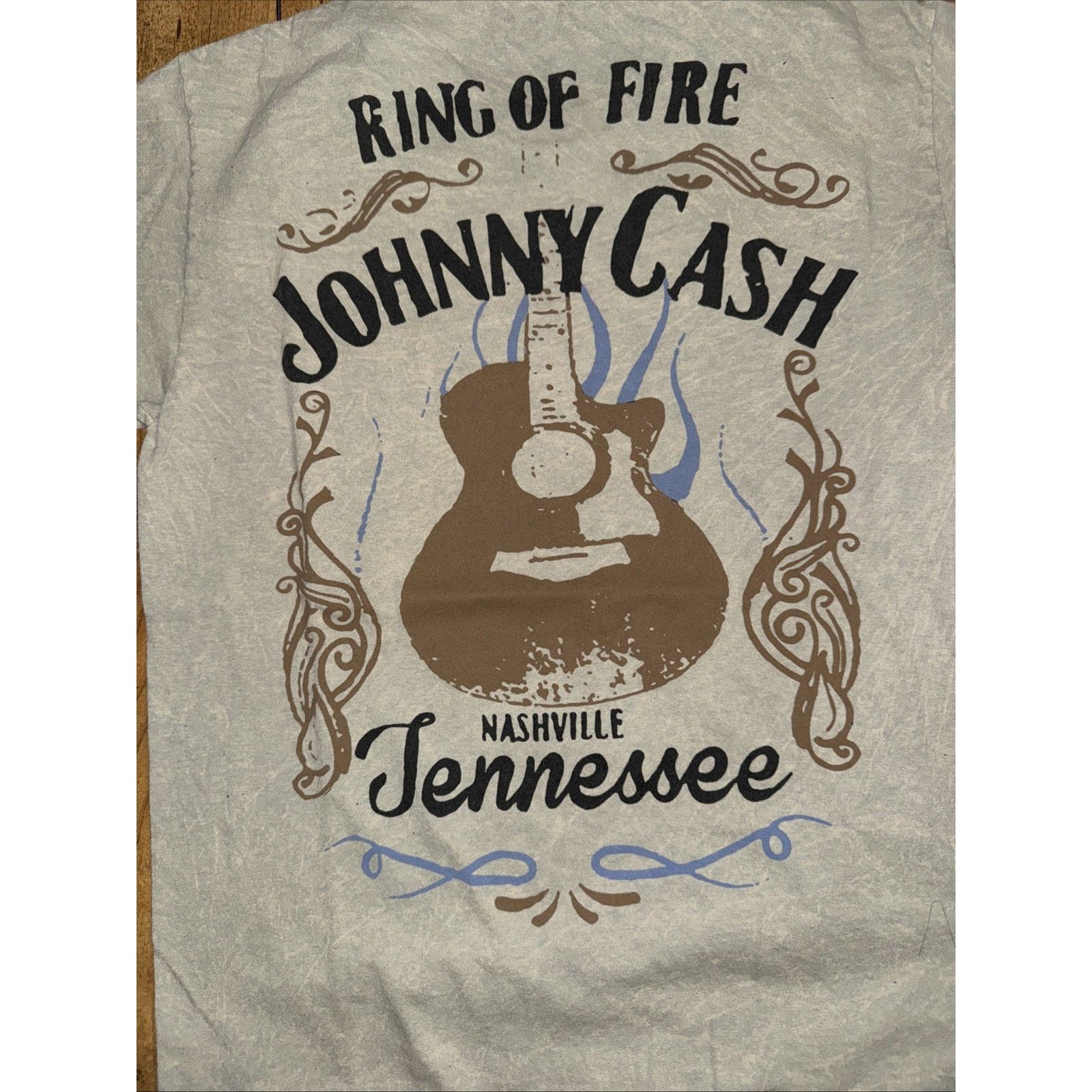Band Tees × Vintage Johnny Cash Ring of Fire Nashville Tennessee T-Shirt Gray M Size US M / EU 48-50 / 2 - 5 Thumbnail