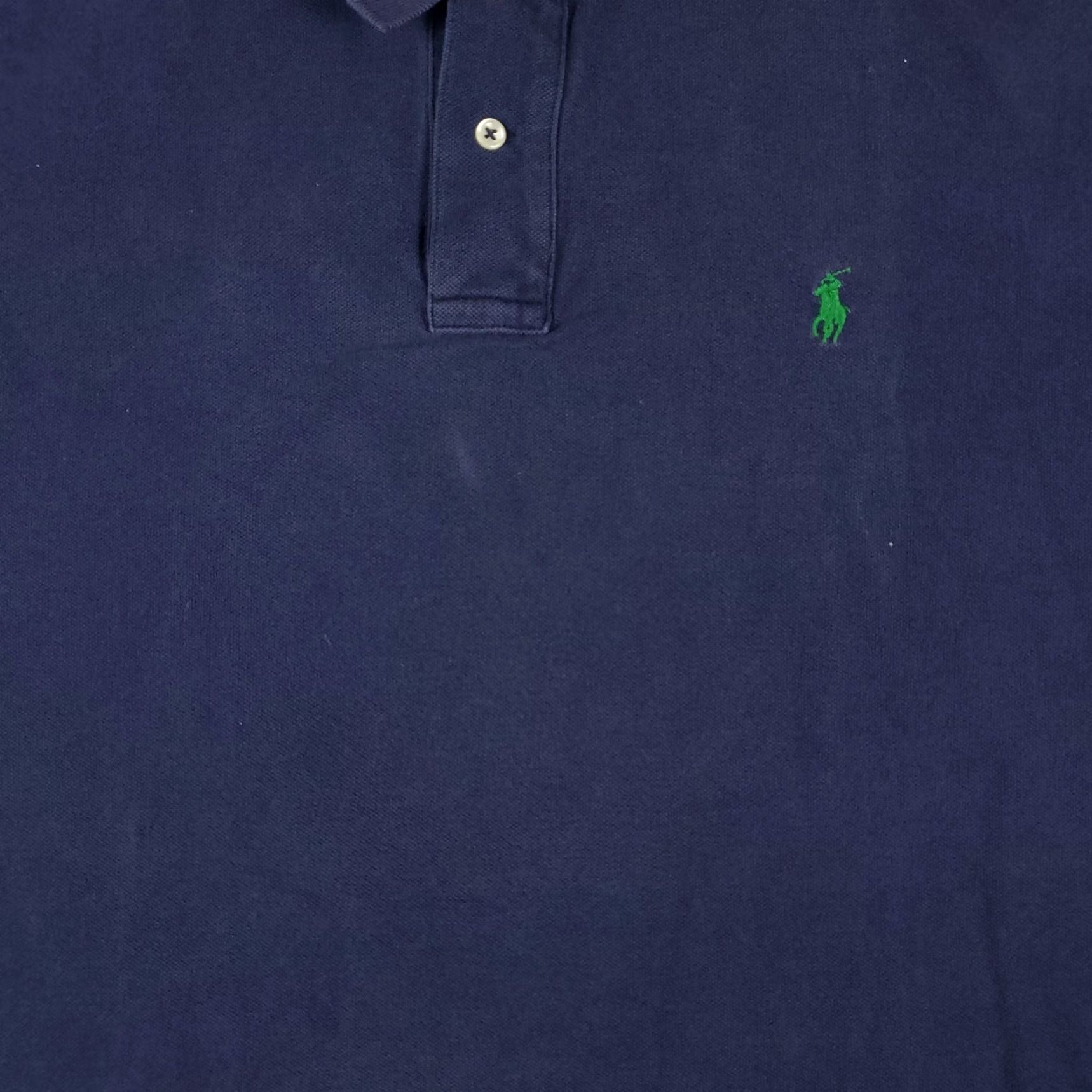 Ralph Lauren VINTAGE Polo Shirt Ralph Lauren Polo Shirt Mens Large Blue Pony Casual Short Sleeve FADED - 90s/Classic American Preppy Mens L Blue Polo Size US L / EU 52-54 / 3 - 3 Thumbnail