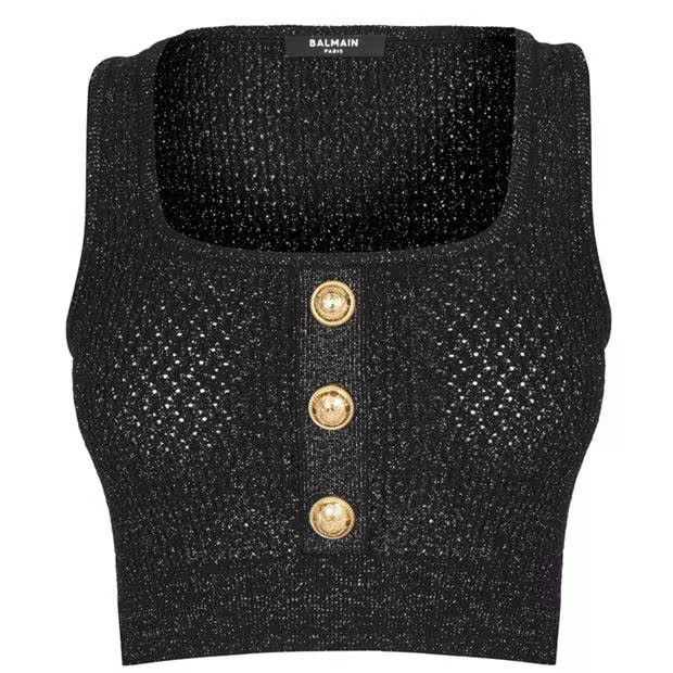 Balmain o1g2r1mq0924 Tank Tops in Noir Size M / US 6-8 / IT 42-44 - 1 Thumbnail
