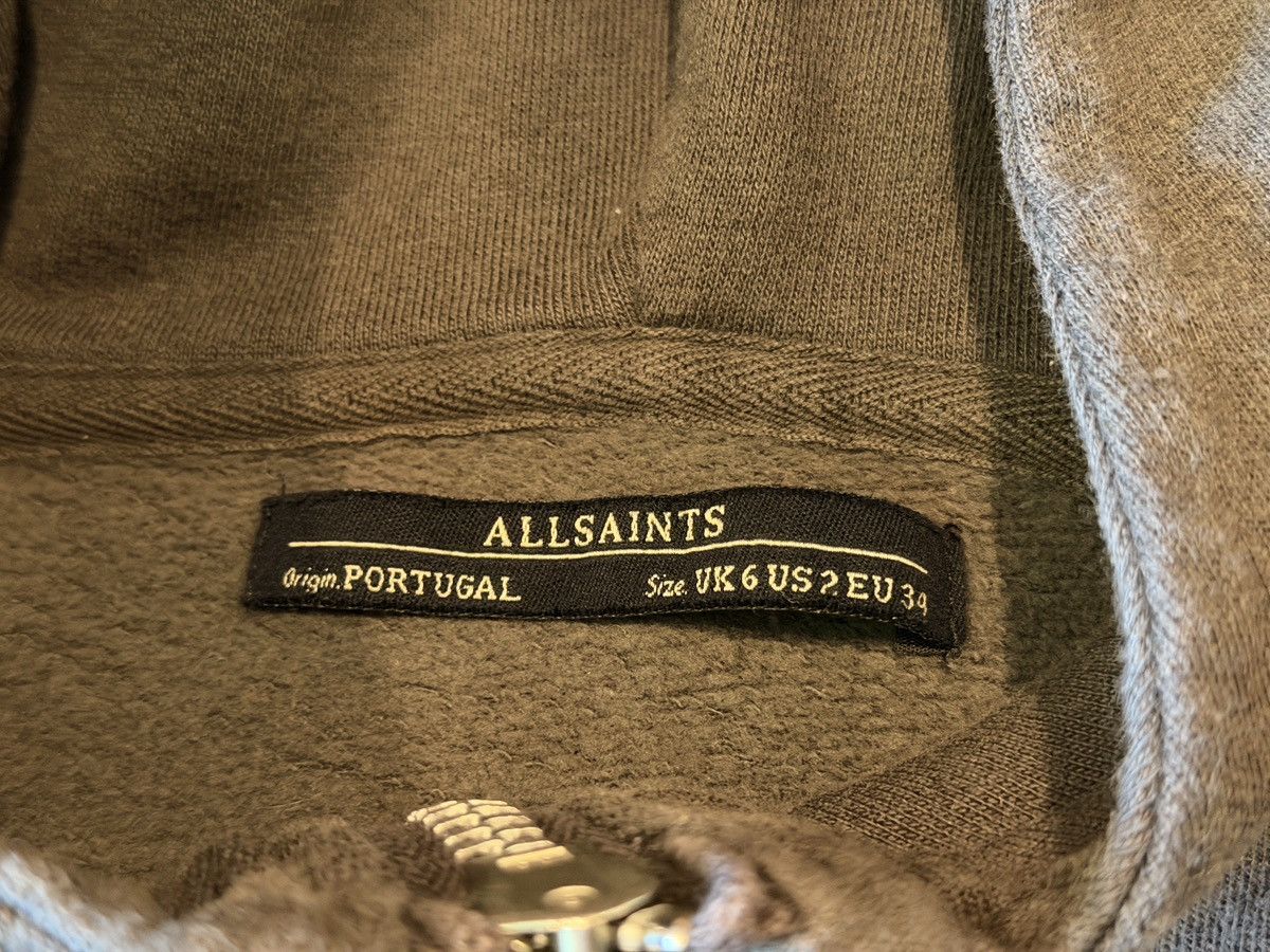 Allsaints ALLSAINTS - Miller Hoodie Asymmetrical Zipper WM0290 Gray Size XS / US 0-2 / IT 36-38 - 4 Thumbnail