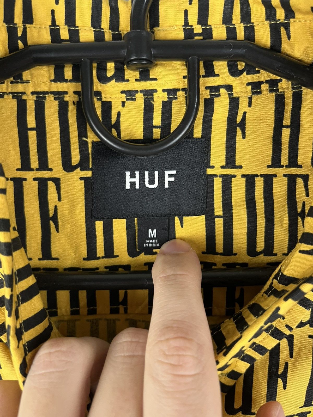 Huf HUF Monogram Cotton Short Sleeve Shirt Button Up Size US M / EU 48-50 / 2 - 7 Thumbnail