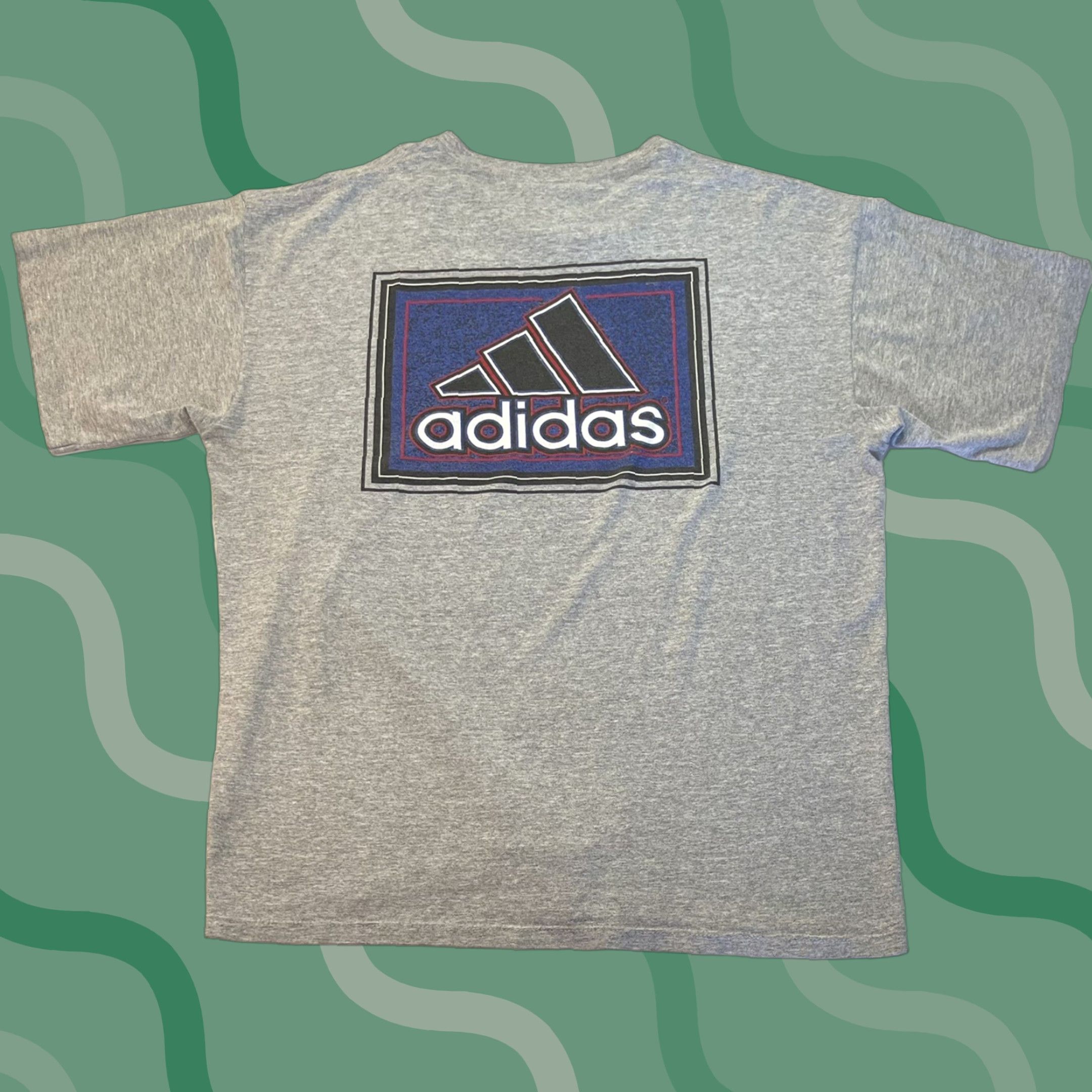 Adidas VINTAGE Adidas Yeezy Graphic T-Shirt Men's Large Gray Crew Neck 90s USA Made Size US L / EU 52-54 / 3 - 1 Thumbnail