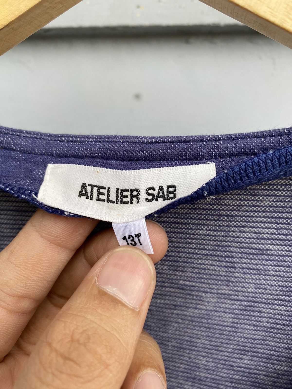 Vintage Atelier Sab Denim Blue V Neck Punk Rock Style Japanese Teen Size S / US 4 / IT 40 - 7 Thumbnail