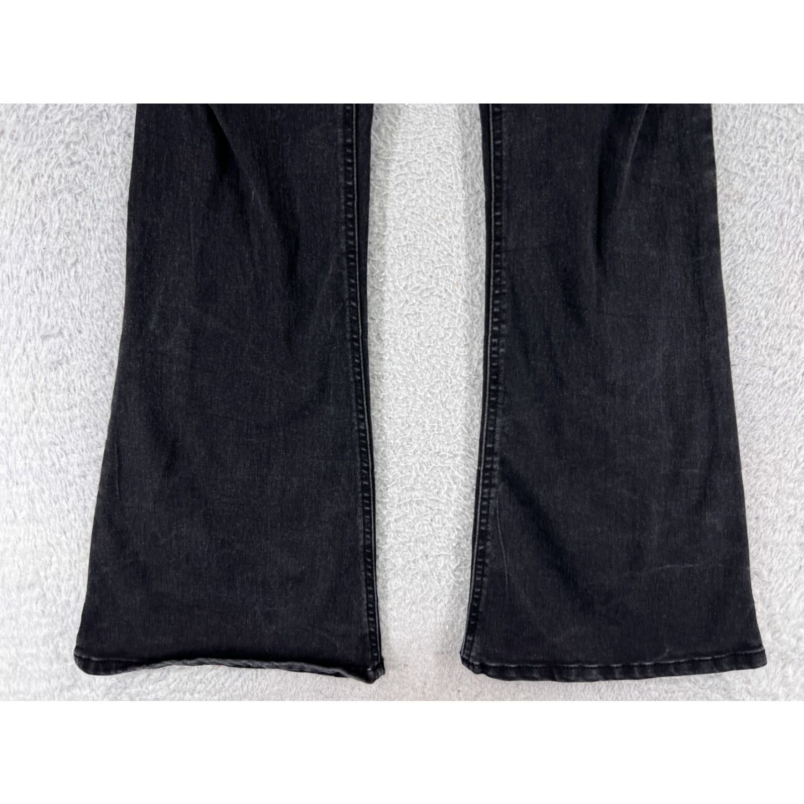 Denime Refuge Women's Flared Jeans 9 Black Denim Distressed Cotton Vintage-Inspired Size 30" / US 8 / IT 44 - 5 Thumbnail