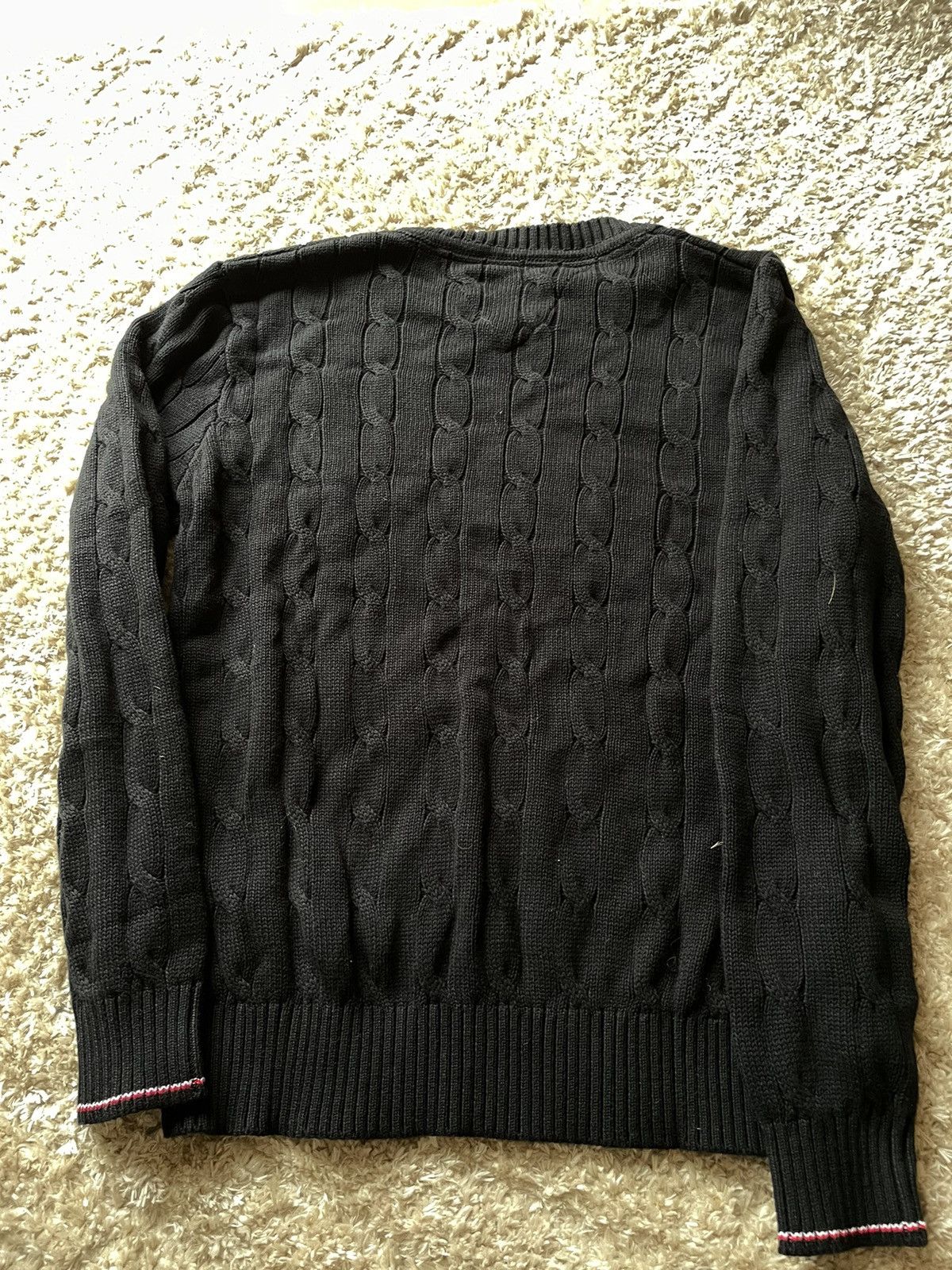 Tommy Hilfiger × Vintage Vintage Tommy Hilfiger Cable Knit Sweatshirt Size US M / EU 48-50 / 2 - 2 Thumbnail