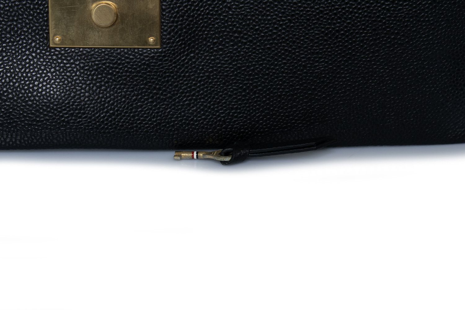 Thom Browne Thom Browne, pebbled leather clutch with wallet Size ONE SIZE - 9 Thumbnail