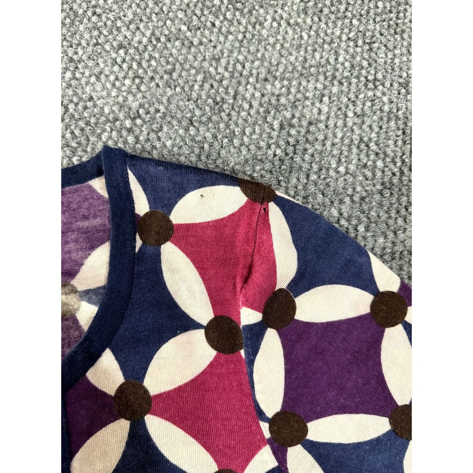 Boden Boden Womens Dress 14 Blue Navy Pink Geometric Long Sleeve Knit Casual Round Neck Pullover Knee Length Cotton Knit Sundress Womens Daywear Girls Mens Size XL / US 12-14 / IT 48-50 - 6 Thumbnail