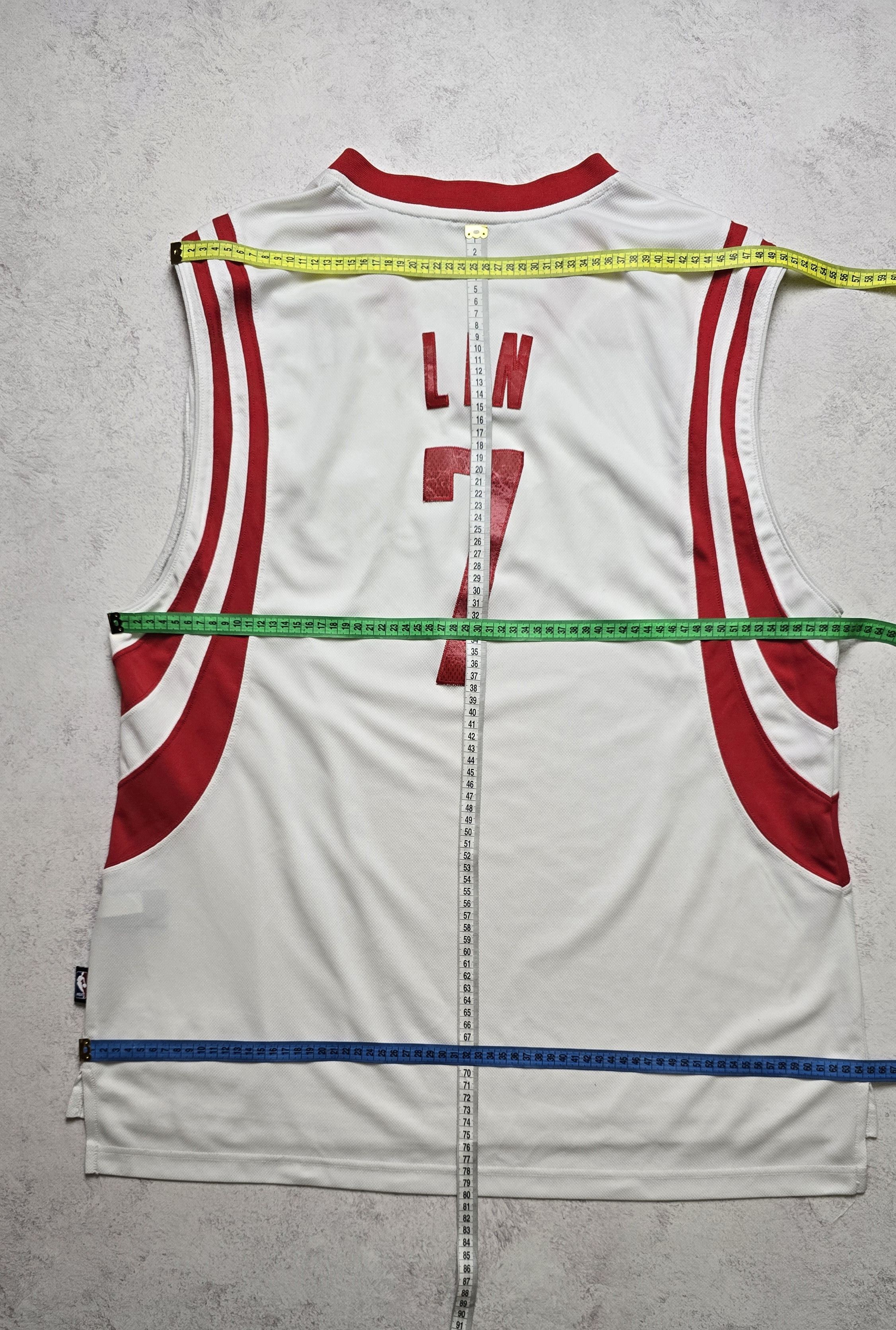Adidas Jeremy Lin Houston Rockets #7 Jersey XL +2 Length Stitched Size US XL / EU 56 / 4 - 3 Thumbnail