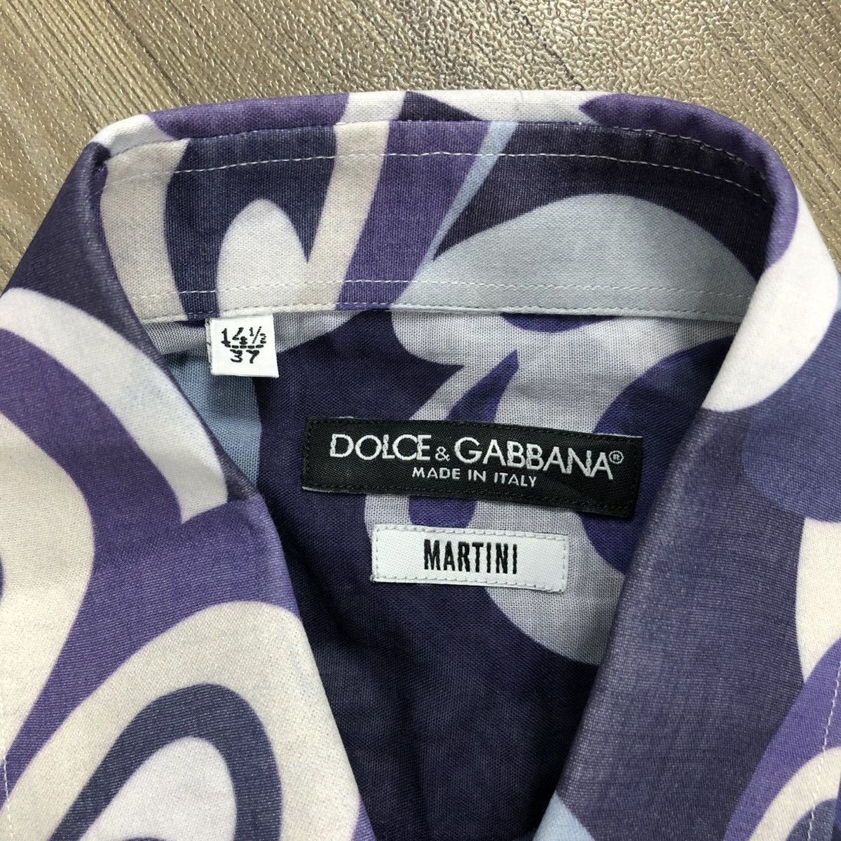 Dolce & Gabbana × Vintage Vintage Dolce & Cabbana Martini Silk Abstract Button Up Size M / US 6-8 / IT 42-44 - 5 Thumbnail