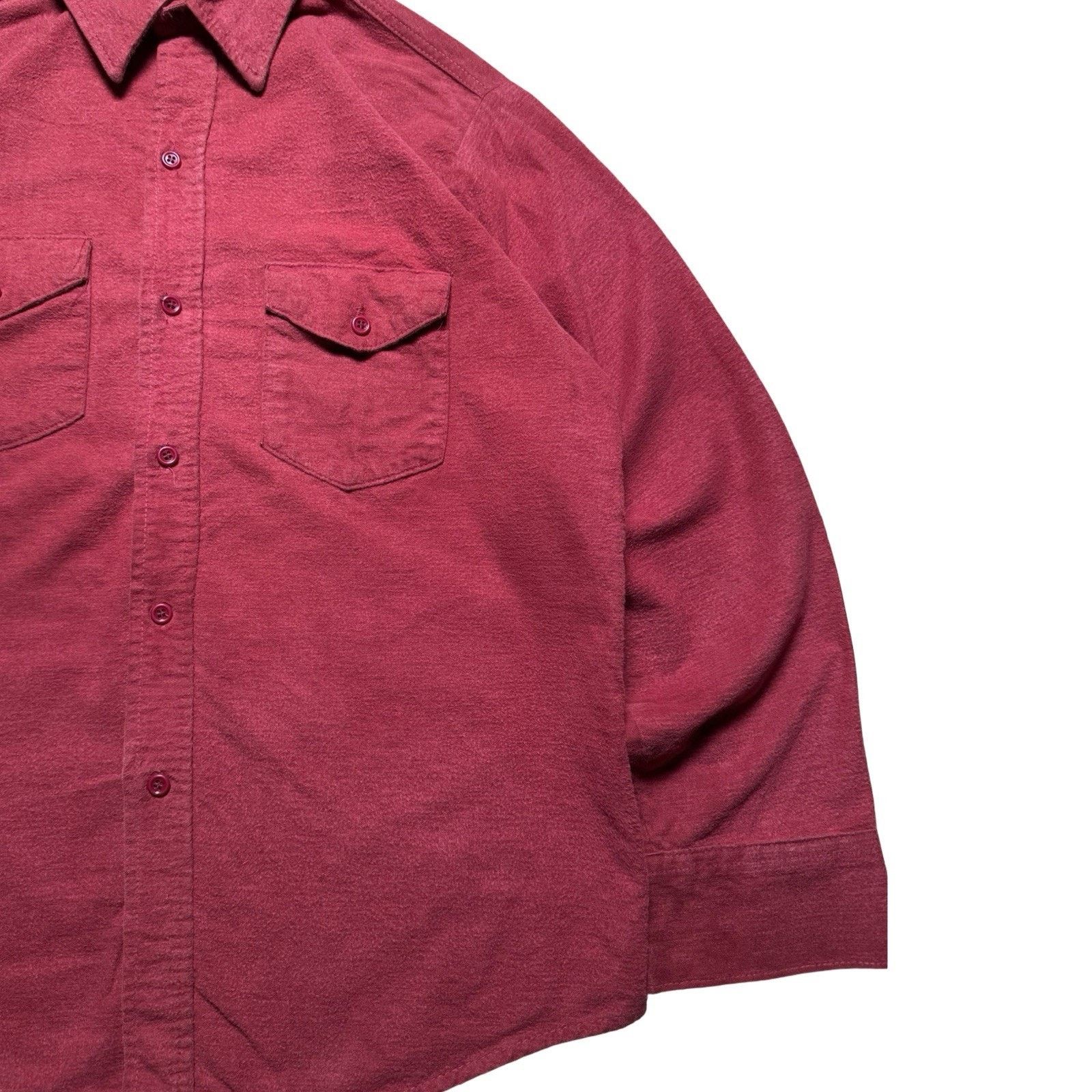 Other Vintage Arctic Chamois Shirt Button L USA Made 90s Mens Red Size US L / EU 52-54 / 3 - 2 Thumbnail