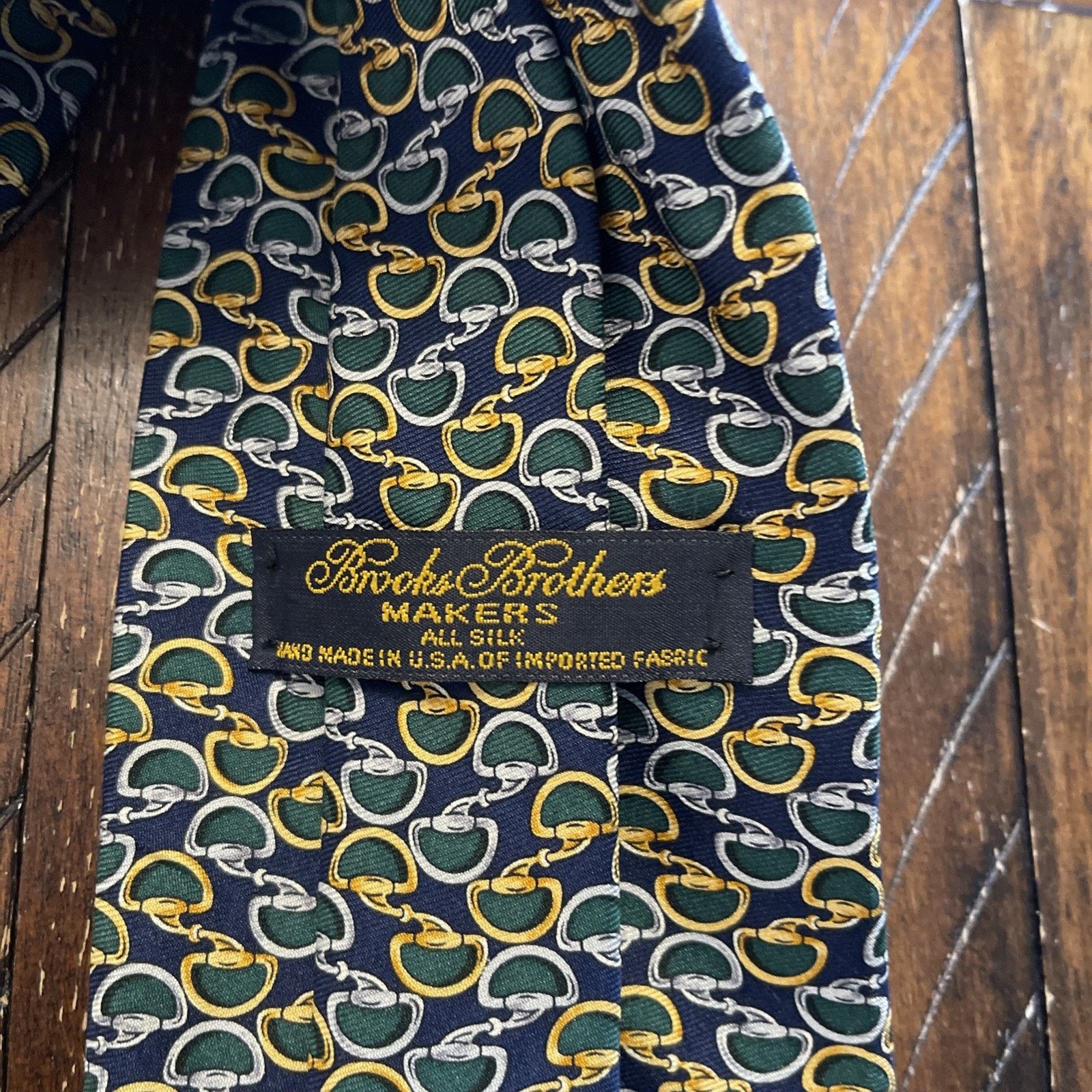 Brooks Brothers Brooks Brothers Makers Silk Tie Stirrup Pattern Men's Size ONE SIZE - 5 Thumbnail