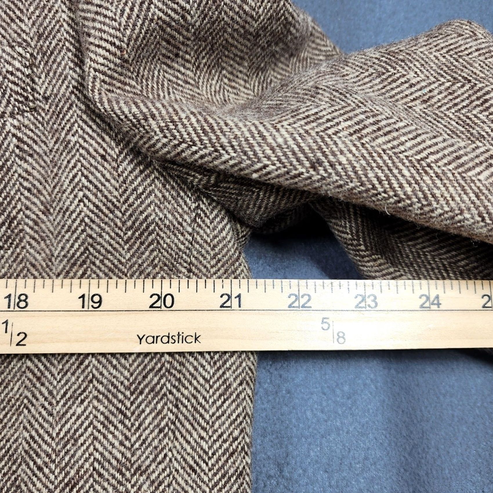 Vintage VINTAGE Reed St James Sport Coat Blazer Wool Brown Herringbone 42L Mens Wool Blazer Jacket Size 42R - 6 Thumbnail
