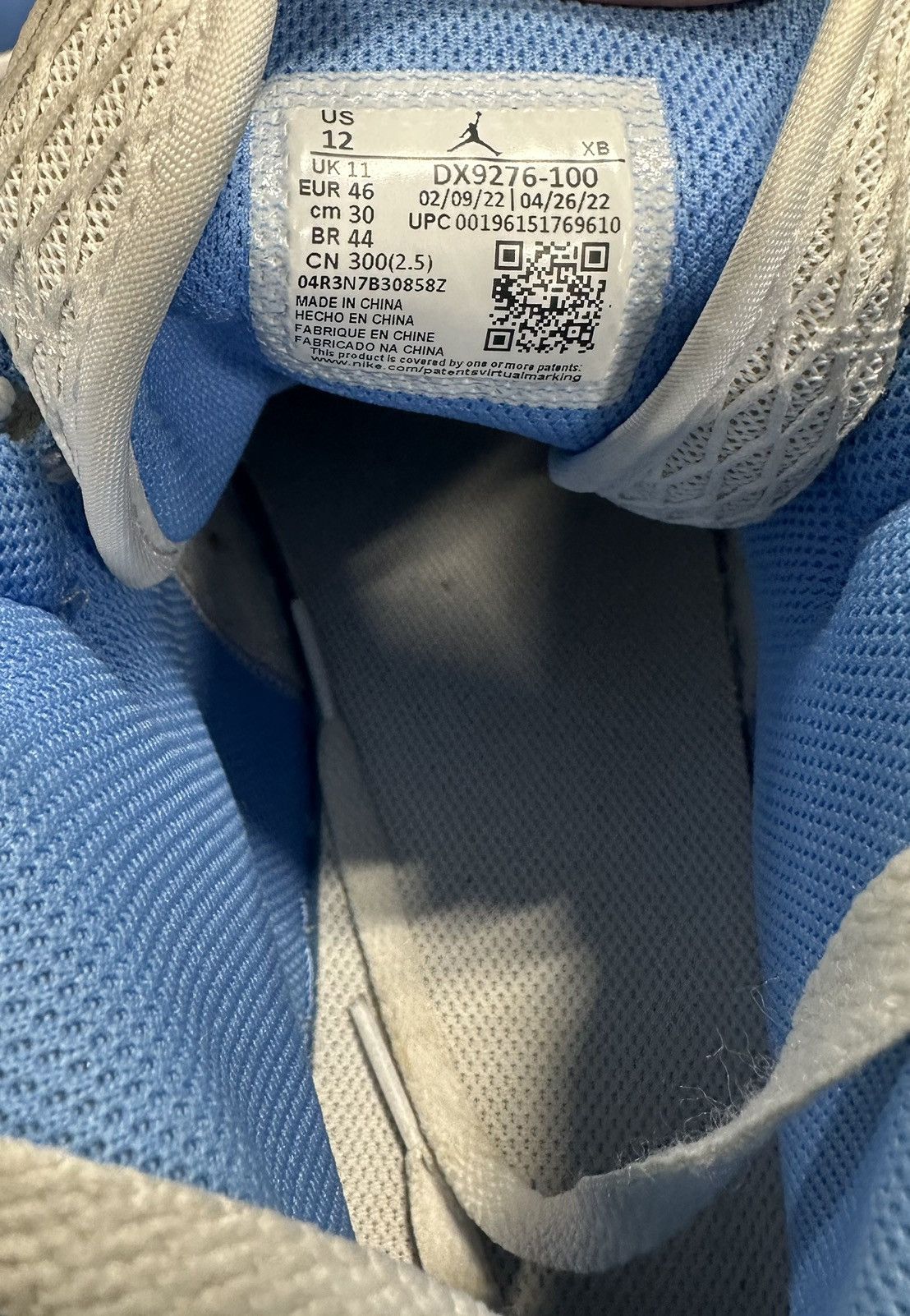 Jordan Brand × Nike Air Jordan 1 Mid University Blue Grey Size US 12 / EU 45 - 5 Thumbnail