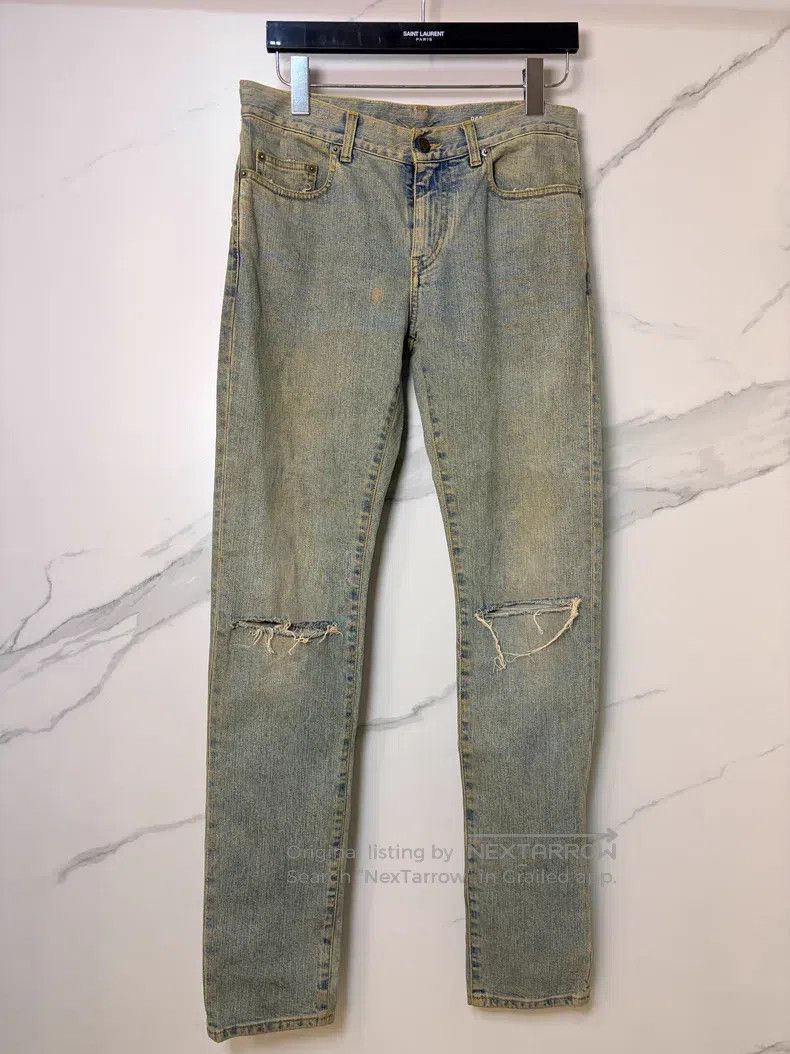 Saint Laurent Paris Saint Laurent Paris Ripped Denim Jeans Size US 30 / EU 46 - 1 Thumbnail
