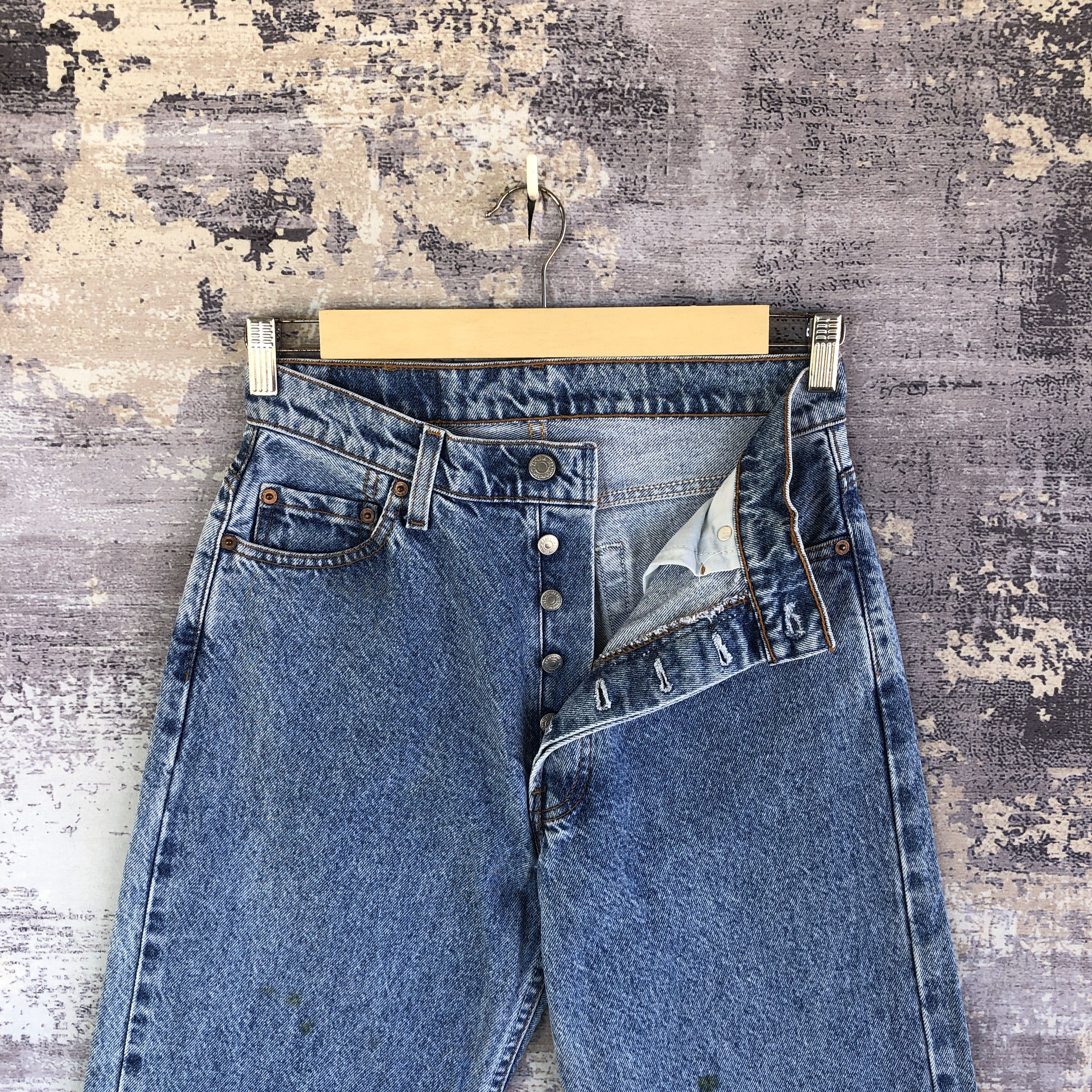 Levi's Vintage 80s Levis 505 Faded Stonewash Jeans Button Fly Denim Size US 28 / EU 44 - 6 Thumbnail