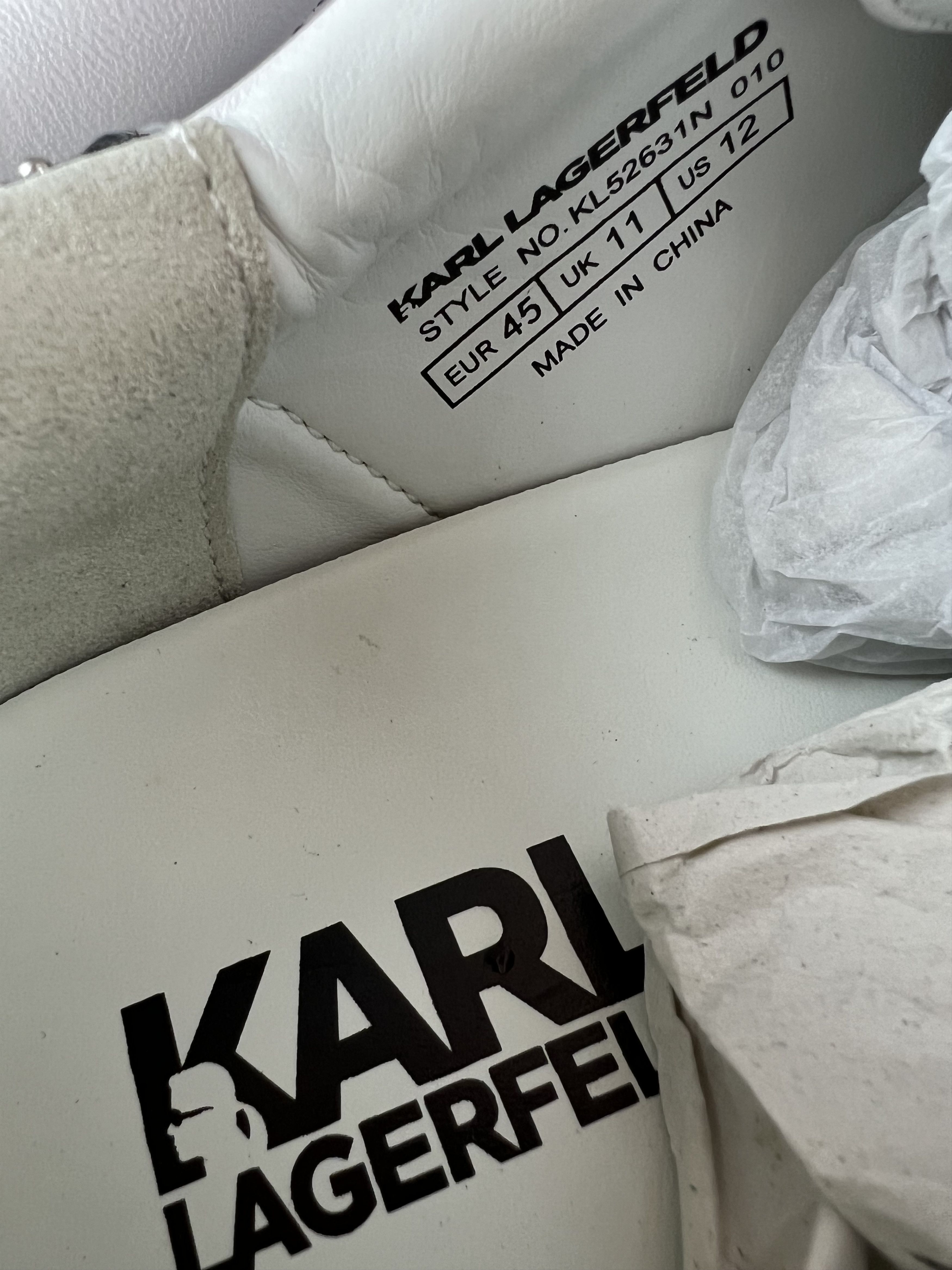 Karl Lagerfeld Karl Lagerfeld Men's Karl Iconic Leather Sneakers US 12 Size US 12 / EU 45 - 8 Thumbnail