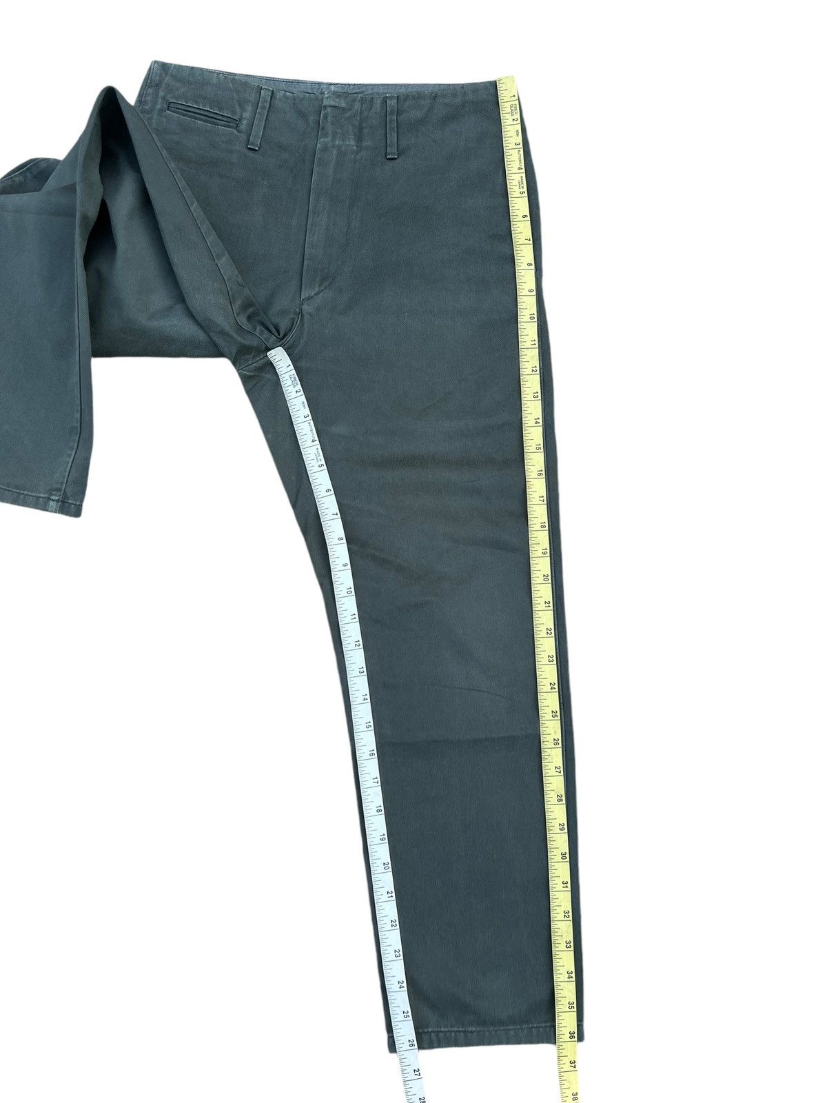 Lemaire Lemaire X Uniqlo Sun Fade Green Chinos Trouser Pant Cropped Size US 29 - 5 Thumbnail