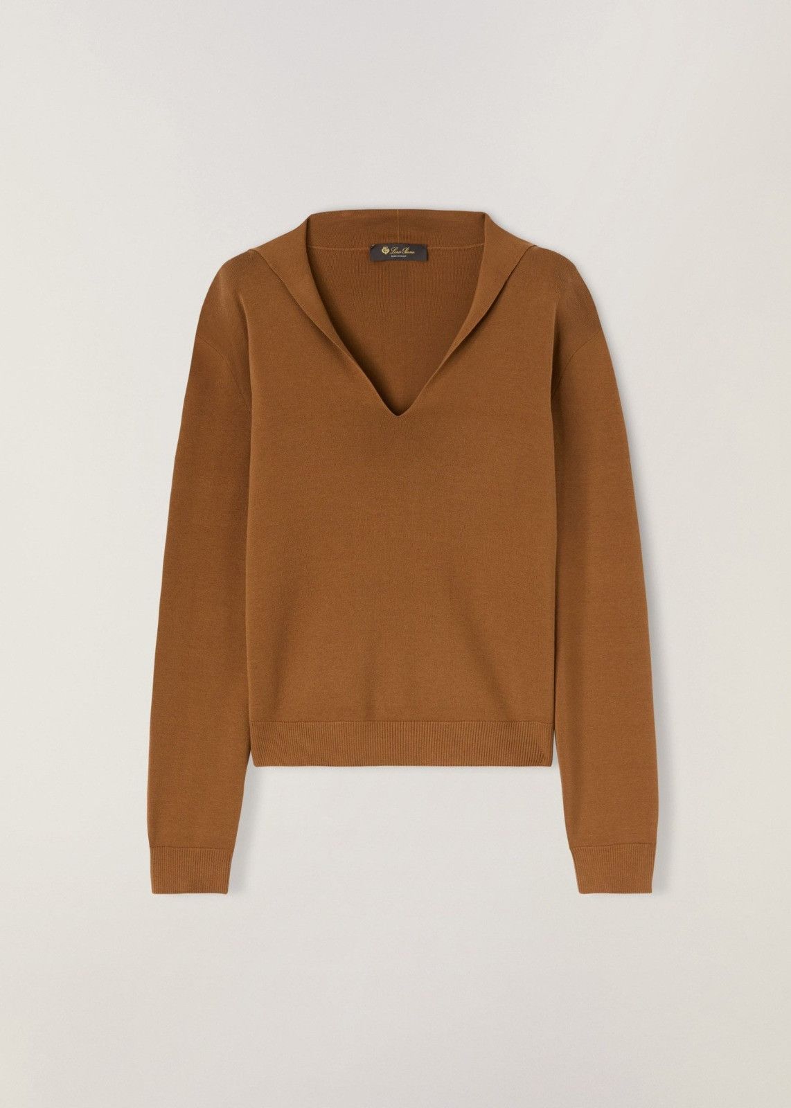 o1srvl11e1224 Cotton Siena Polo Shirt in Brown