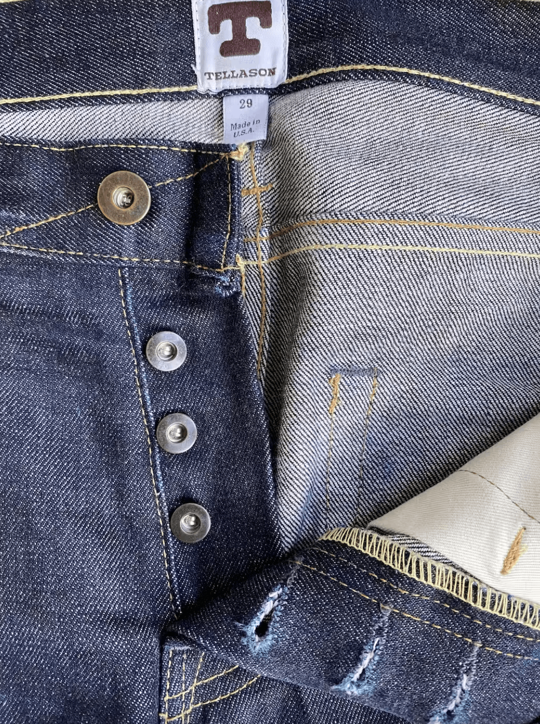 Tellason Tellason Ladbroke Grove Selvedge Slim Tapered Jeans Size 29 Size US 29 - 3 Thumbnail