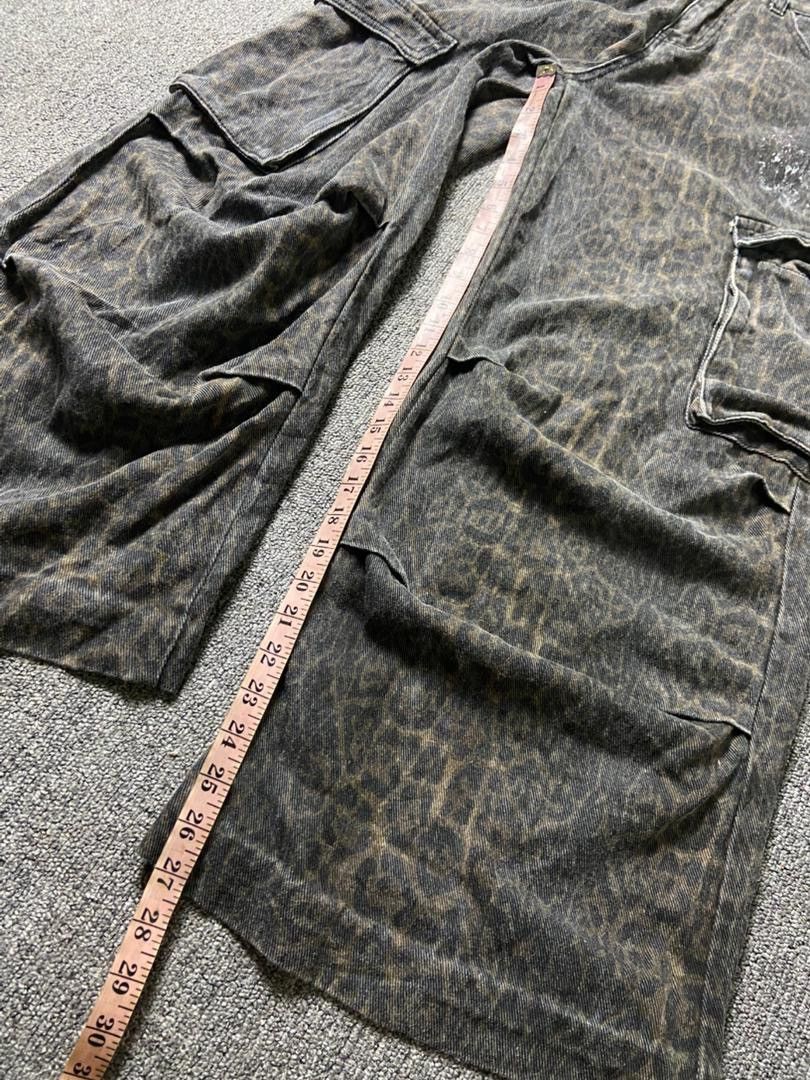Japanese Brand DAZY Brand Wide Leg Leopard Cargo Pants (185) Size 28" / US 6 / IT 42 - 9 Thumbnail