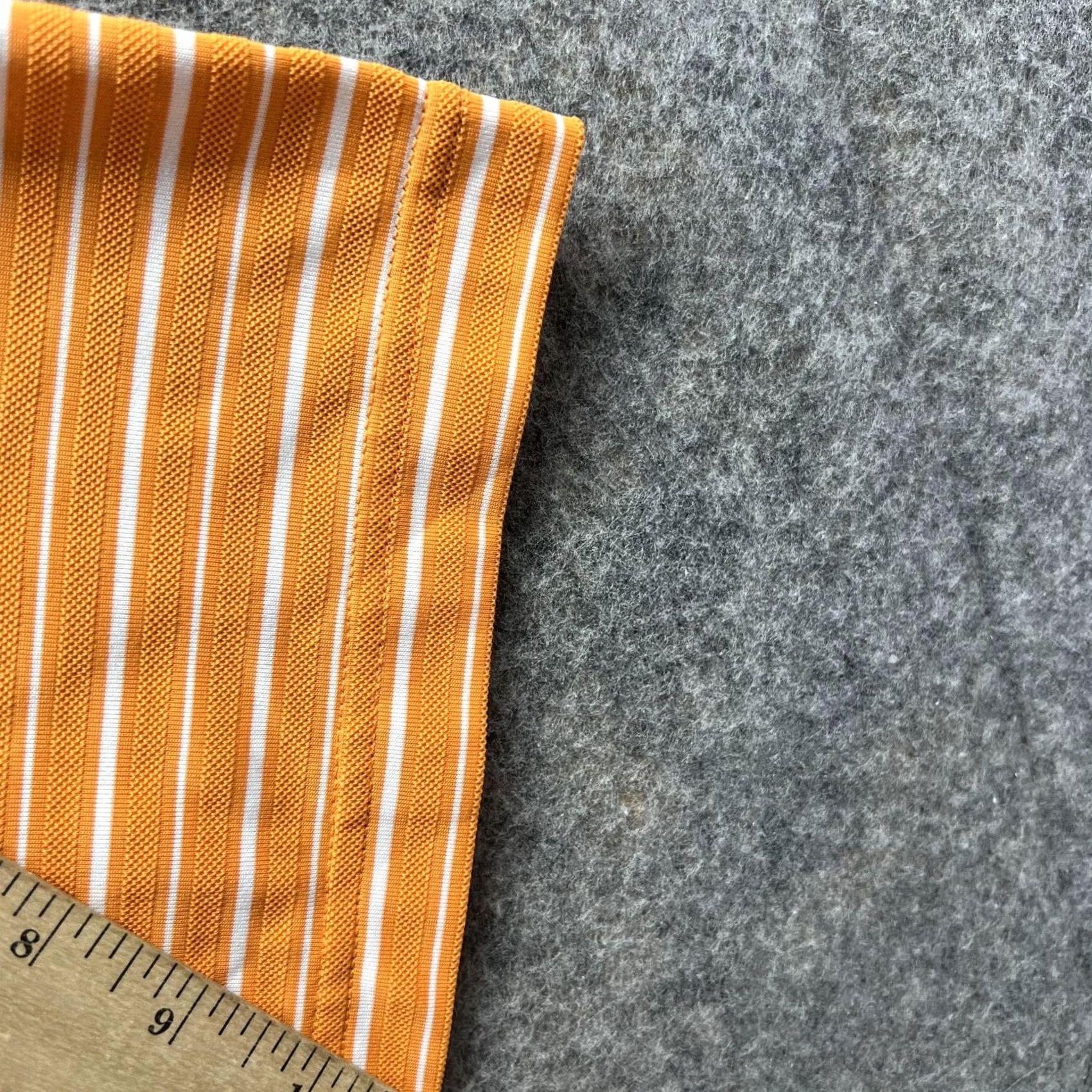 Adidas Adidas Polo Shirt Men Large Orange White Striped Clima Lite Polyester Golf Size US L / EU 52-54 / 3 - 7 Thumbnail