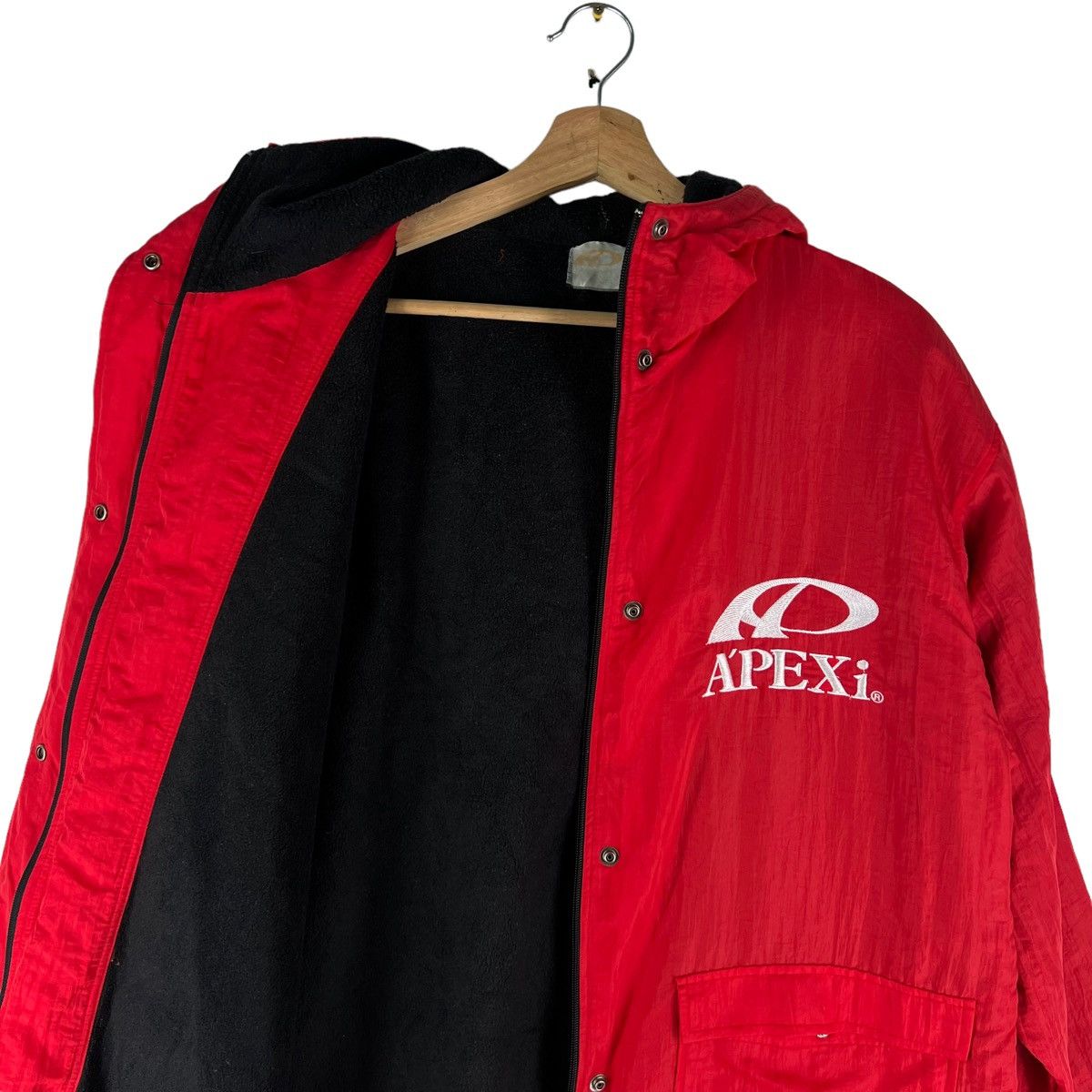 Japanese Brand 🔥VINTAGE LONG JACKET COACH A’PEXI HOODIE BIG LOGO Size US L / EU 52-54 / 3 - 8 Thumbnail