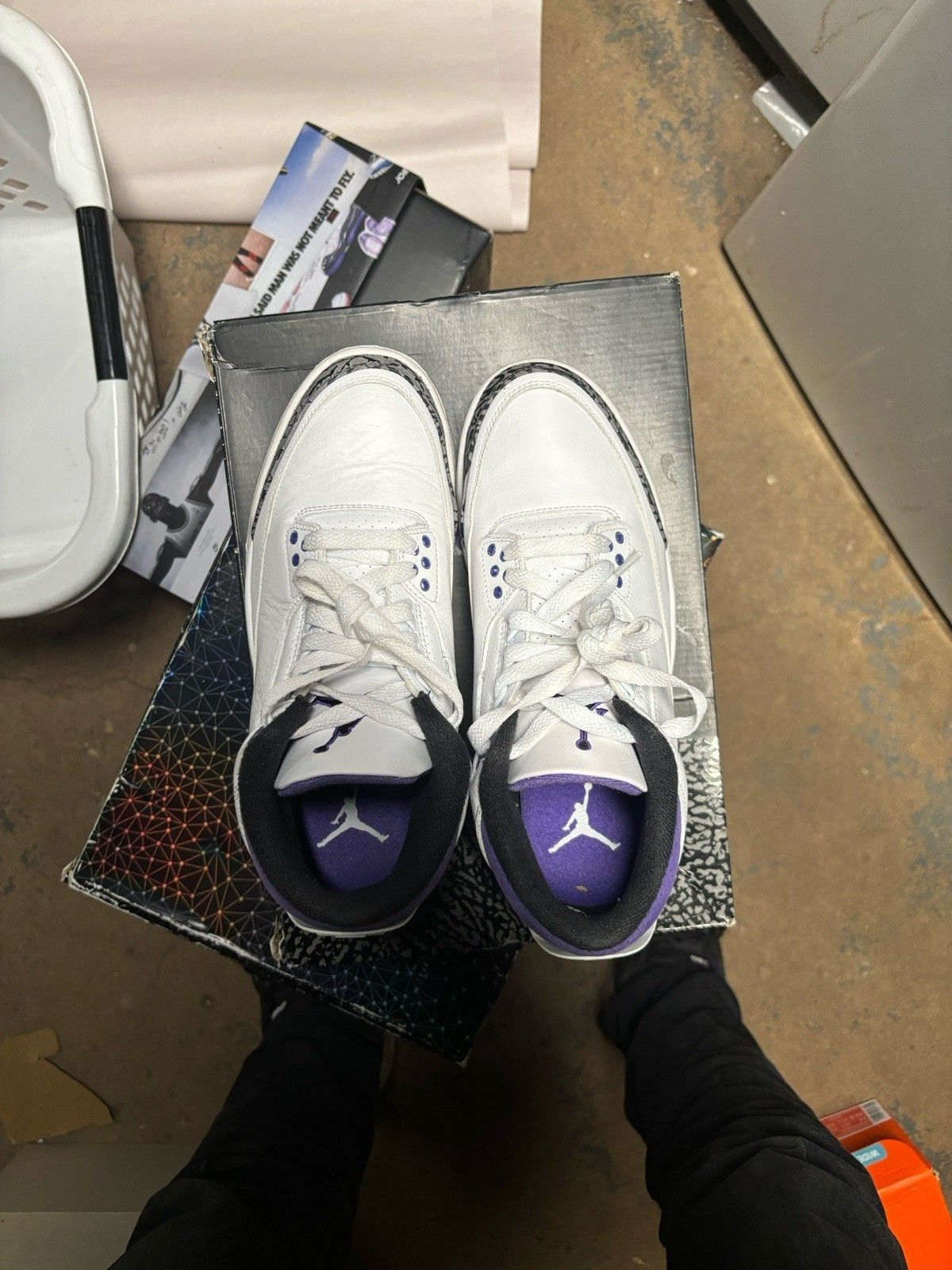 Jordan Brand Air Jordan 3 Retro Mid Dark Iris Size US 8 / EU 41 - 3 Thumbnail