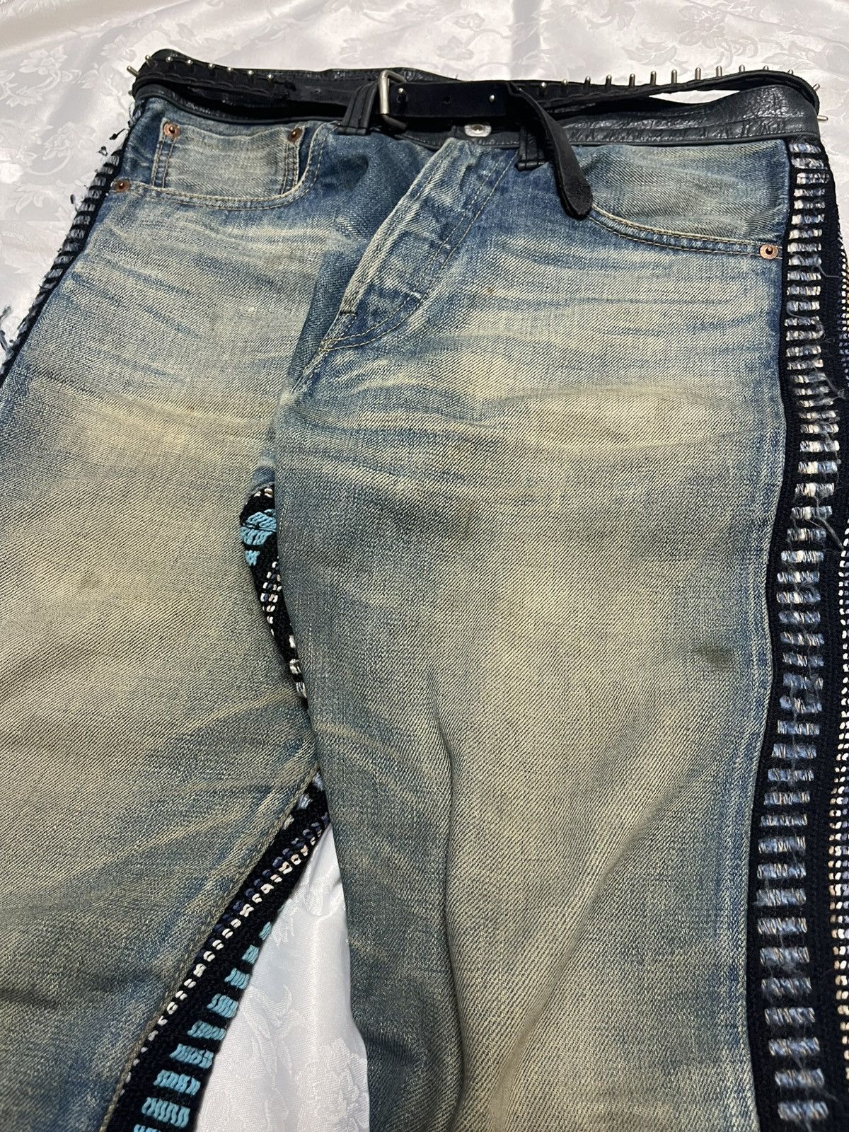 Comme des Garcons × Japanese Brand × Junya Watanabe JUNYA WATANABE WASHING BELTED PANTS Size US 28 / EU 44 - 2 Thumbnail
