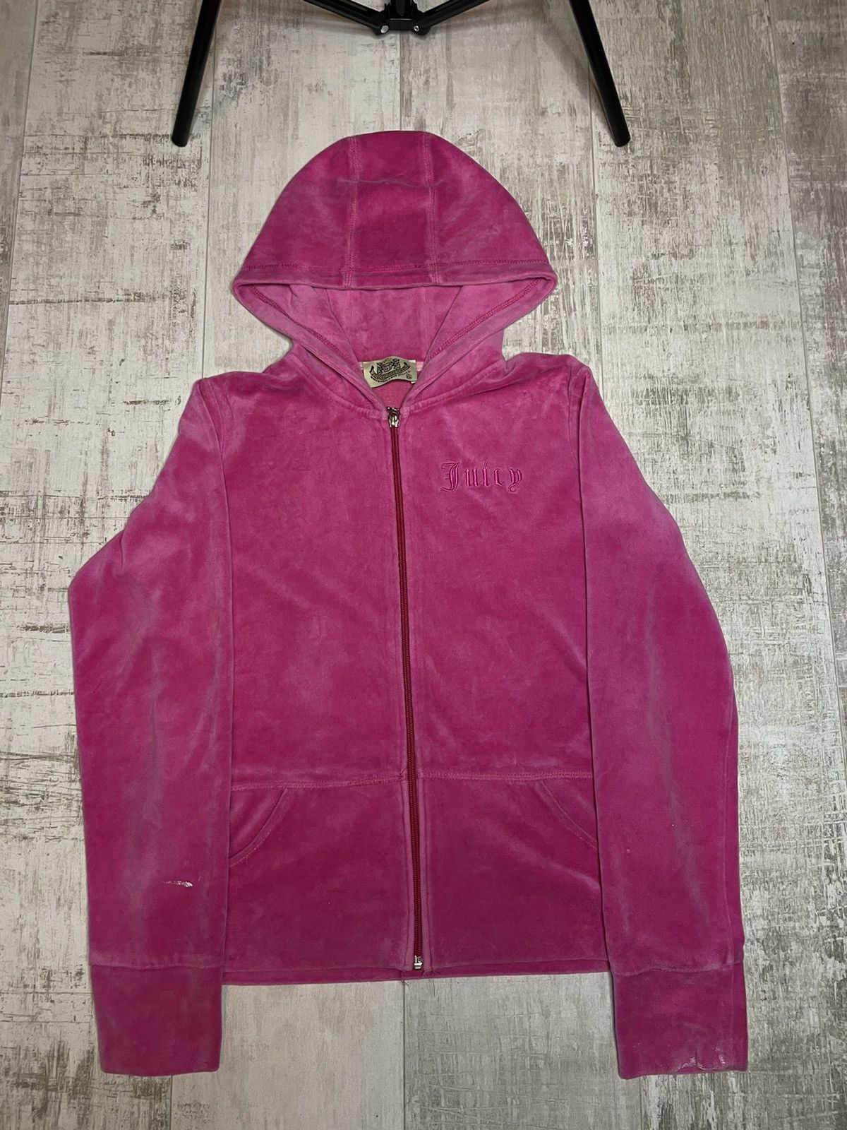 Juicy Couture Vintage Y2K Juice Couture 00’s Pink Zip Hoodie RARE Size L / US 10 / IT 46 - 2 Thumbnail