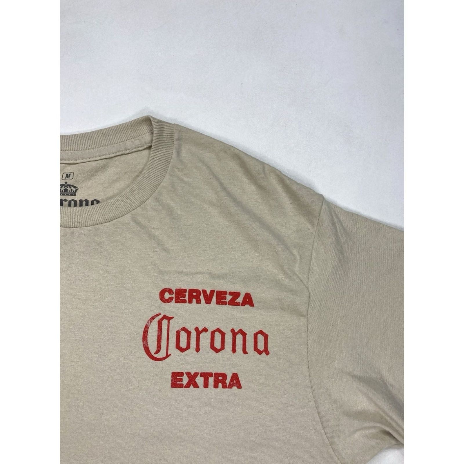Logo 7 Corona Beer Graphic T-shirt Men Medium Beige Logo Short Sleeve Size US M / EU 48-50 / 2 - 4 Thumbnail