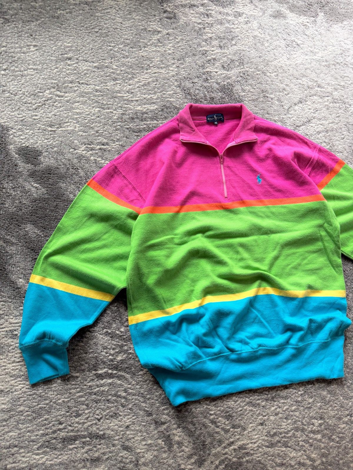 Ralph Lauren Vtg Ralph Lauren Halfzip Sweatshirt Size US M / EU 48-50 / 2 - 4 Thumbnail