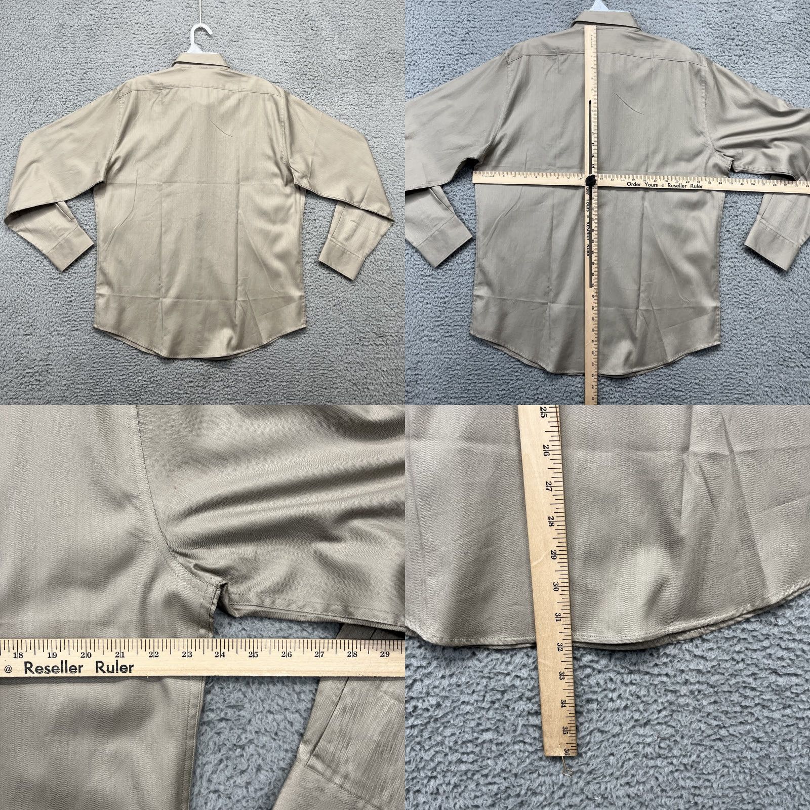 Sears Sears Structure Shirt Mens Large Tan Woven Textured Long Sleeve Button Up Size US L / EU 52-54 / 3 - 8 Thumbnail