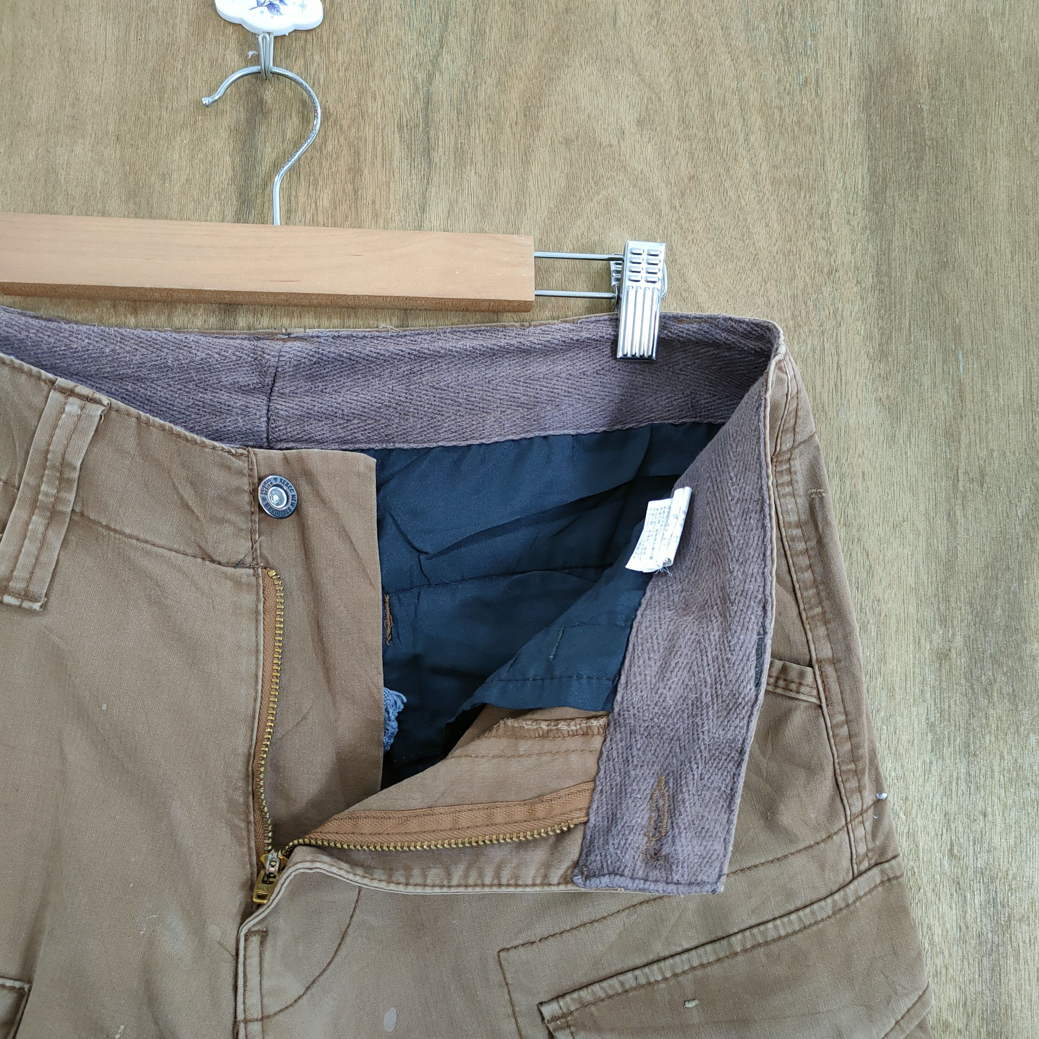 Japanese Brand VINTAGE GENBA BROWN BAGGY CARGO PANTS Size US 31 - 11 Thumbnail
