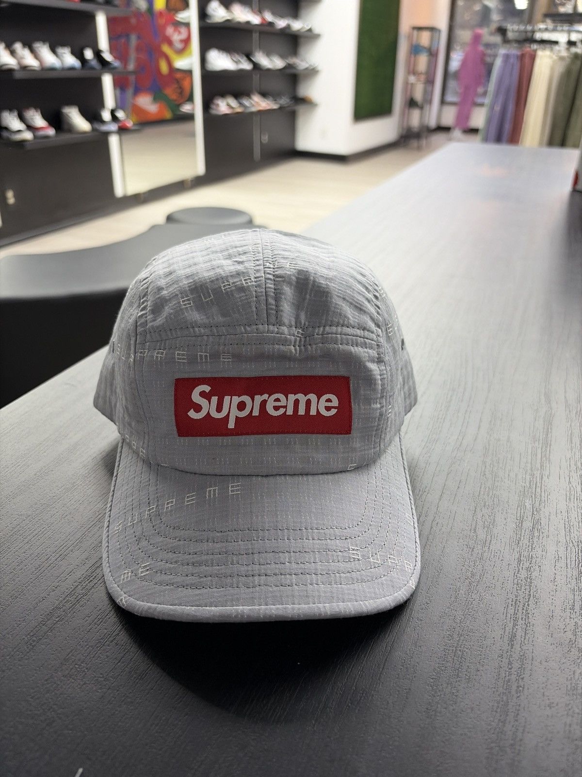 Supreme Supreme 5 Panel Hat Grey Red Box Logo Size ONE SIZE - 1 Thumbnail
