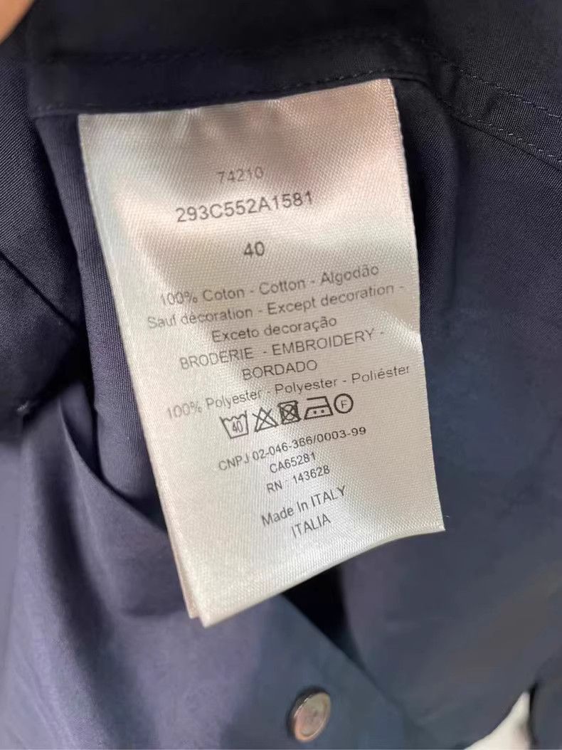 Dior Dior Embroidered Collar Shirt Size US XXS / EU 40 - 4 Thumbnail